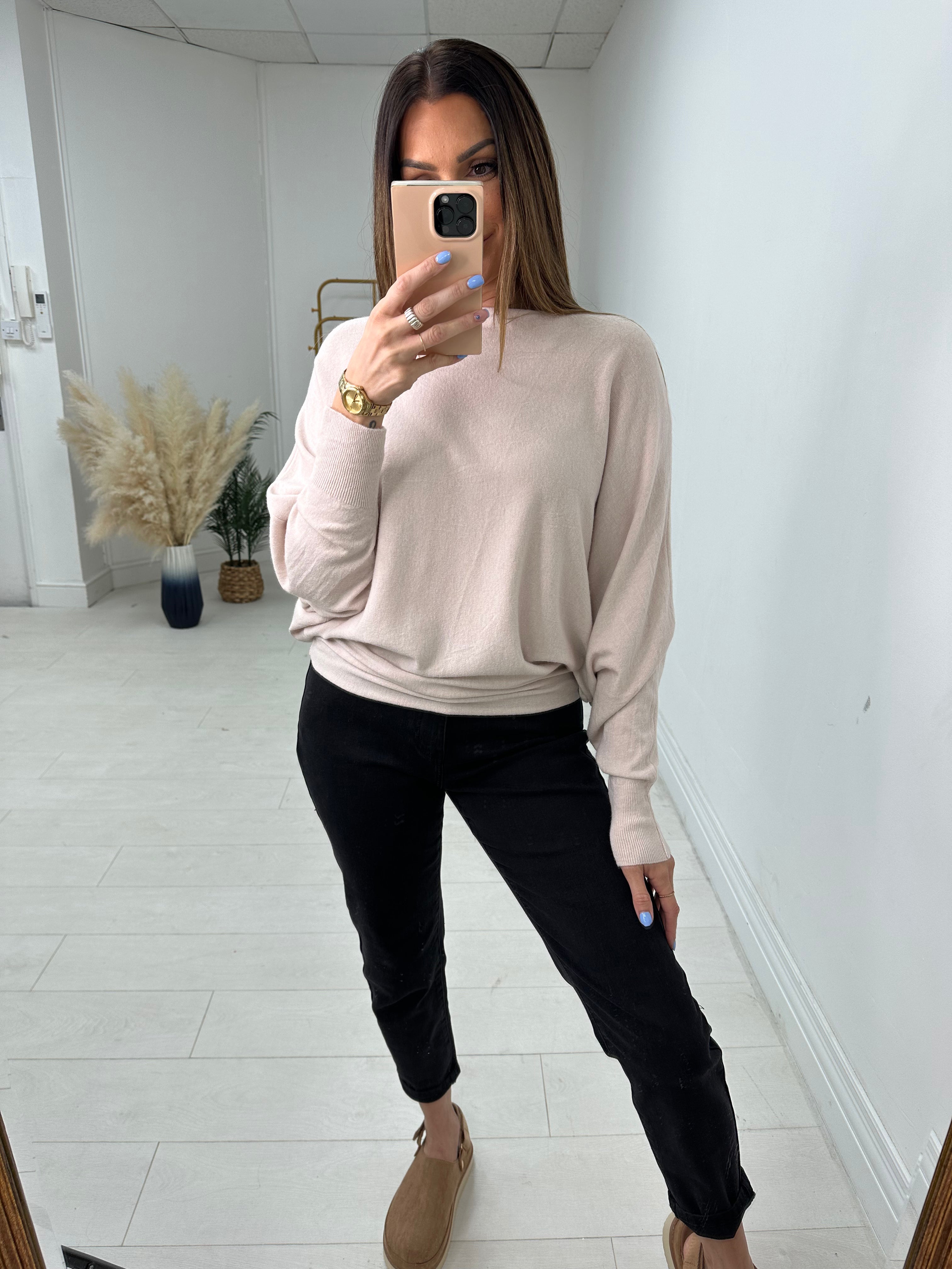 Hunter Plain Oversized Batwing Jumper