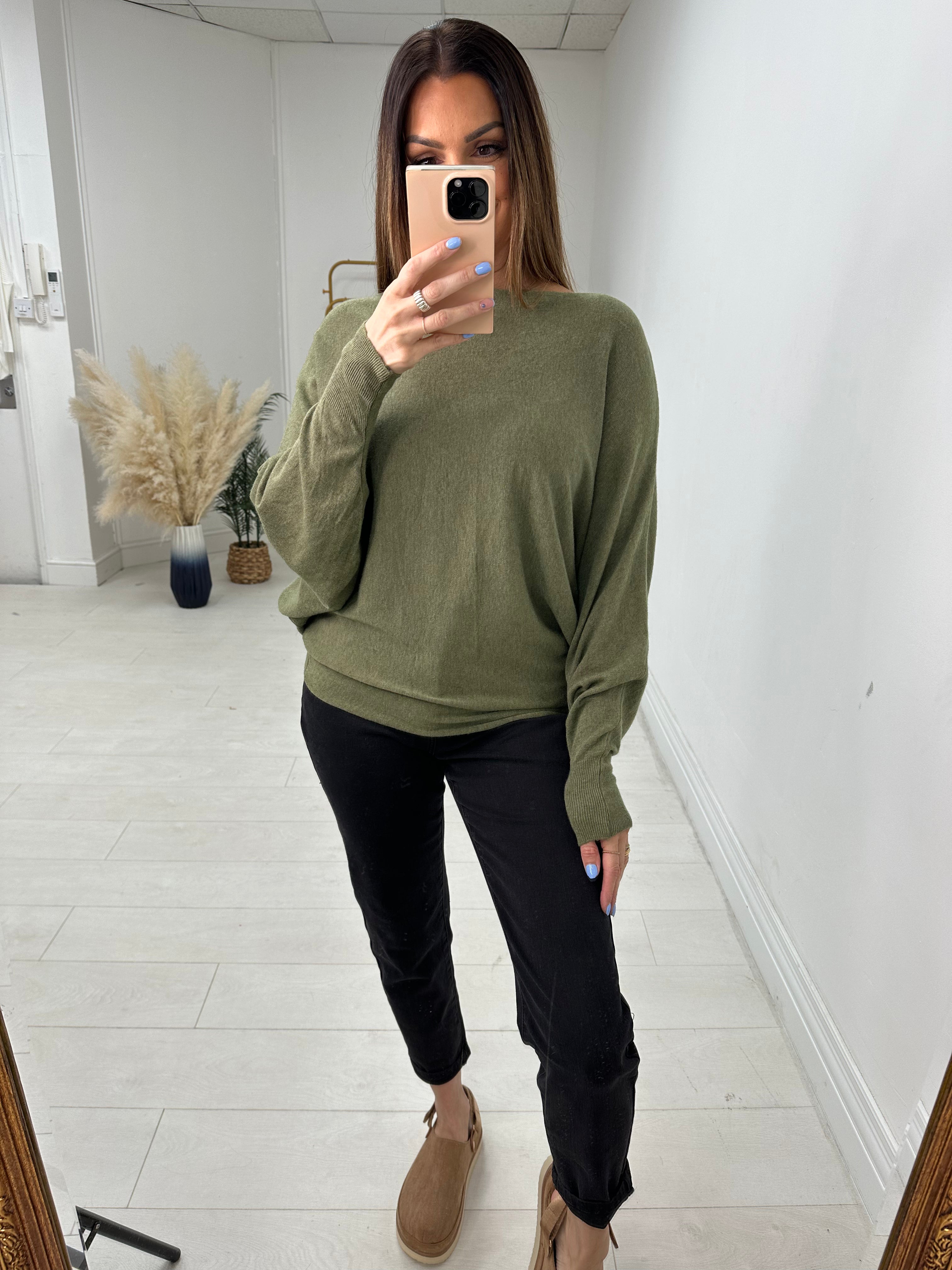 Hunter Plain Oversized Batwing Jumper