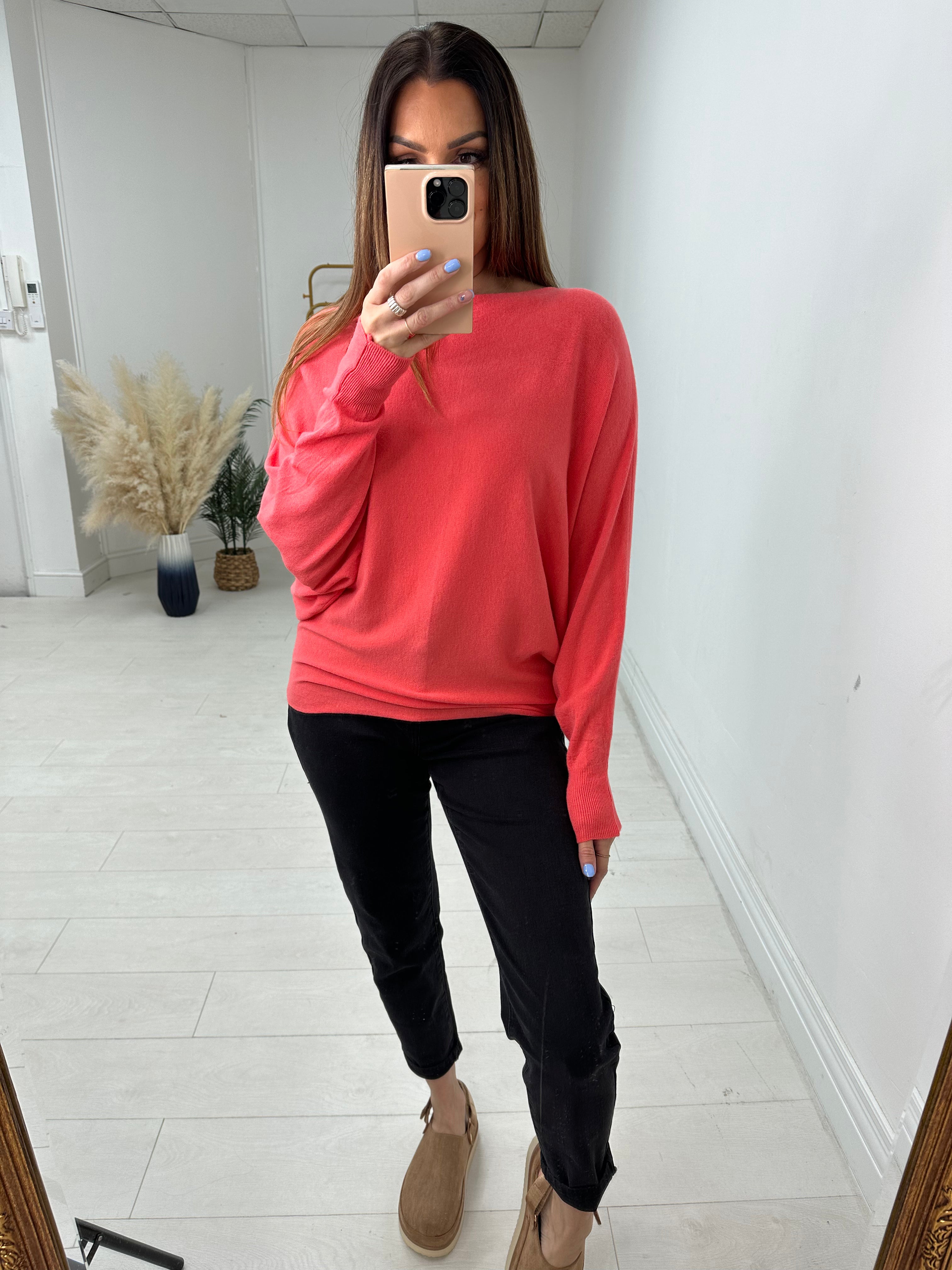 Hunter Plain Oversized Batwing Jumper
