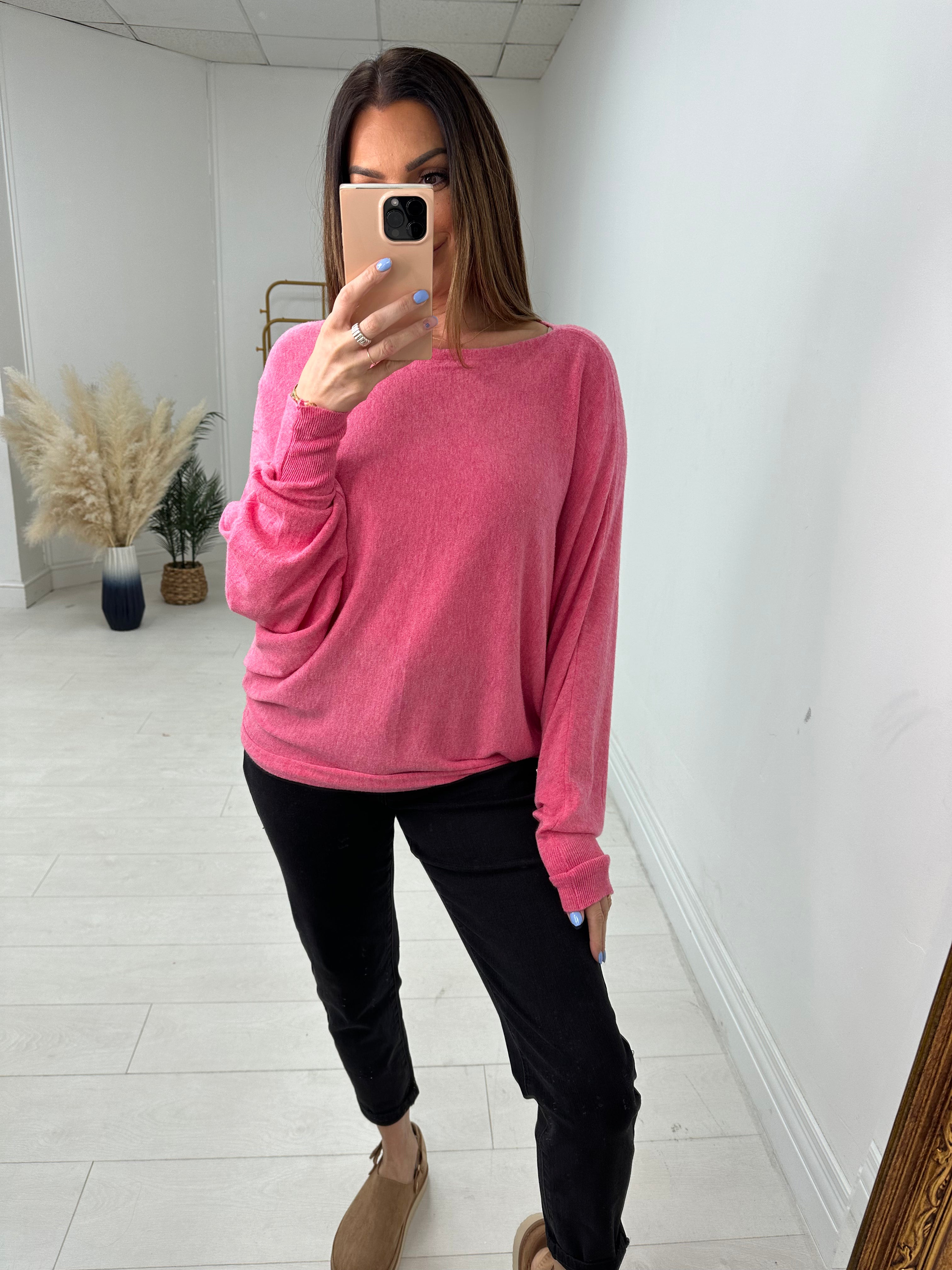 Hunter Plain Oversized Batwing Jumper
