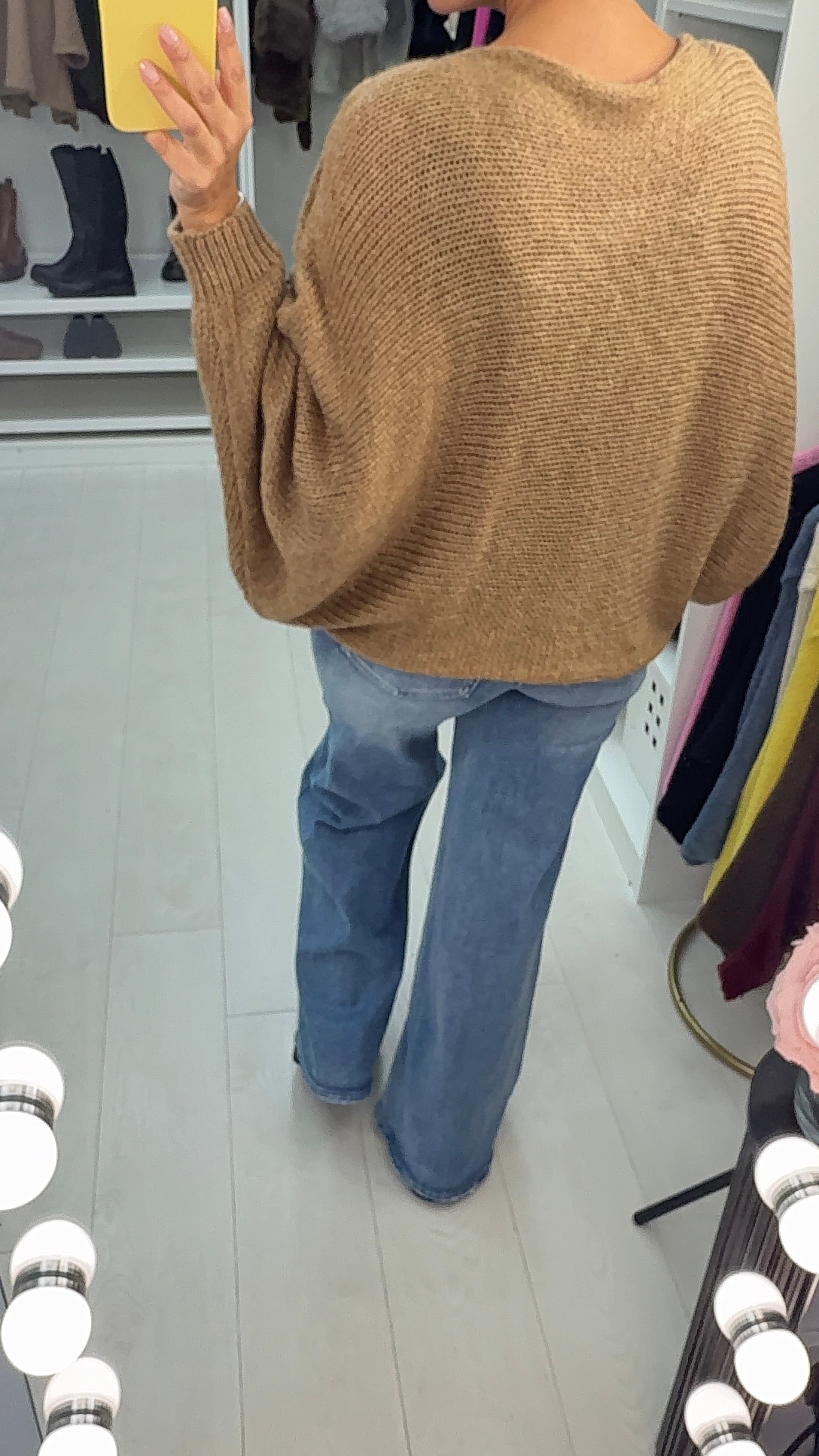 Ingrid Plain Wrap Front Chunky Knit Jumper