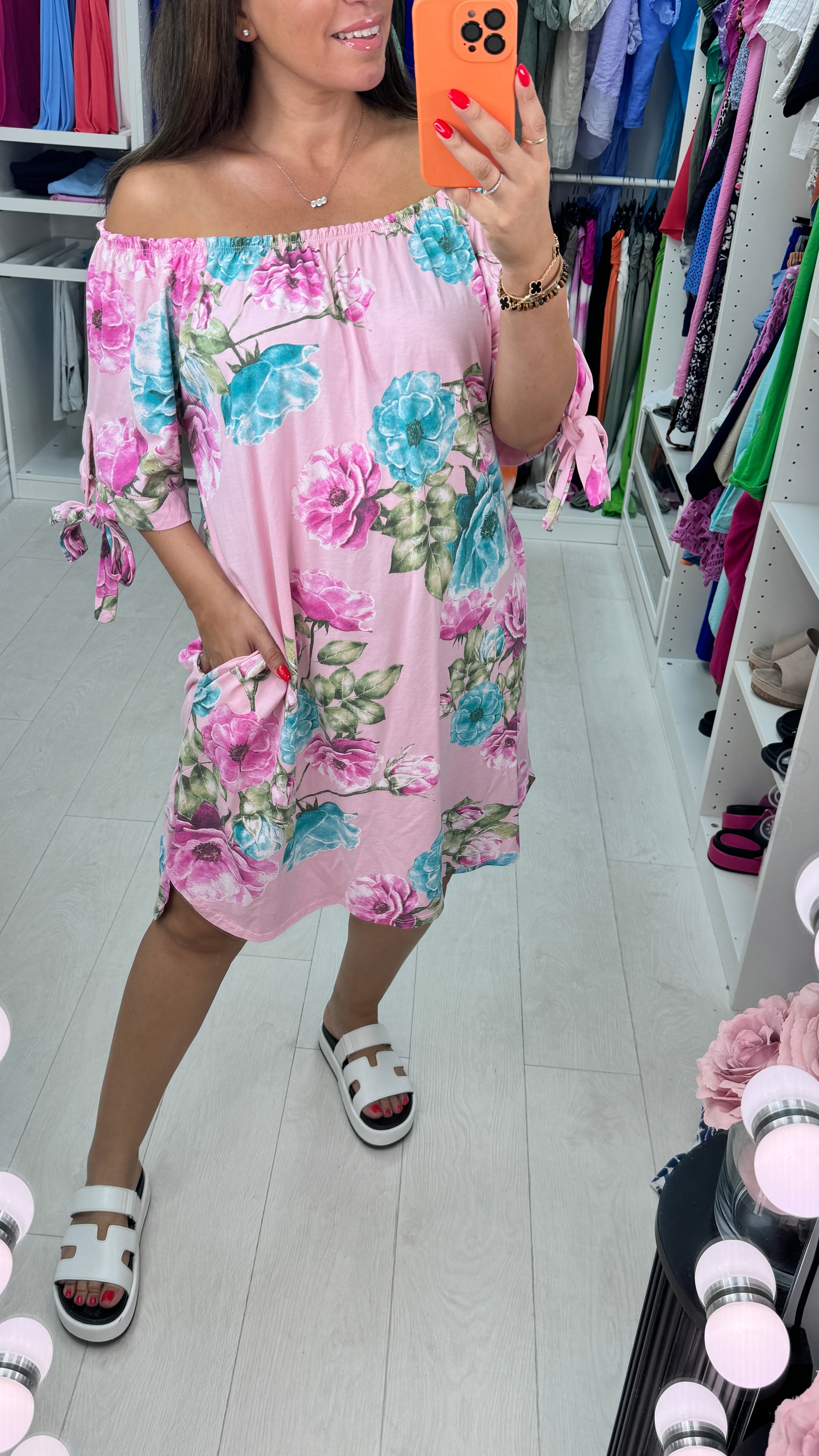 Briella Floral Bardot Dress