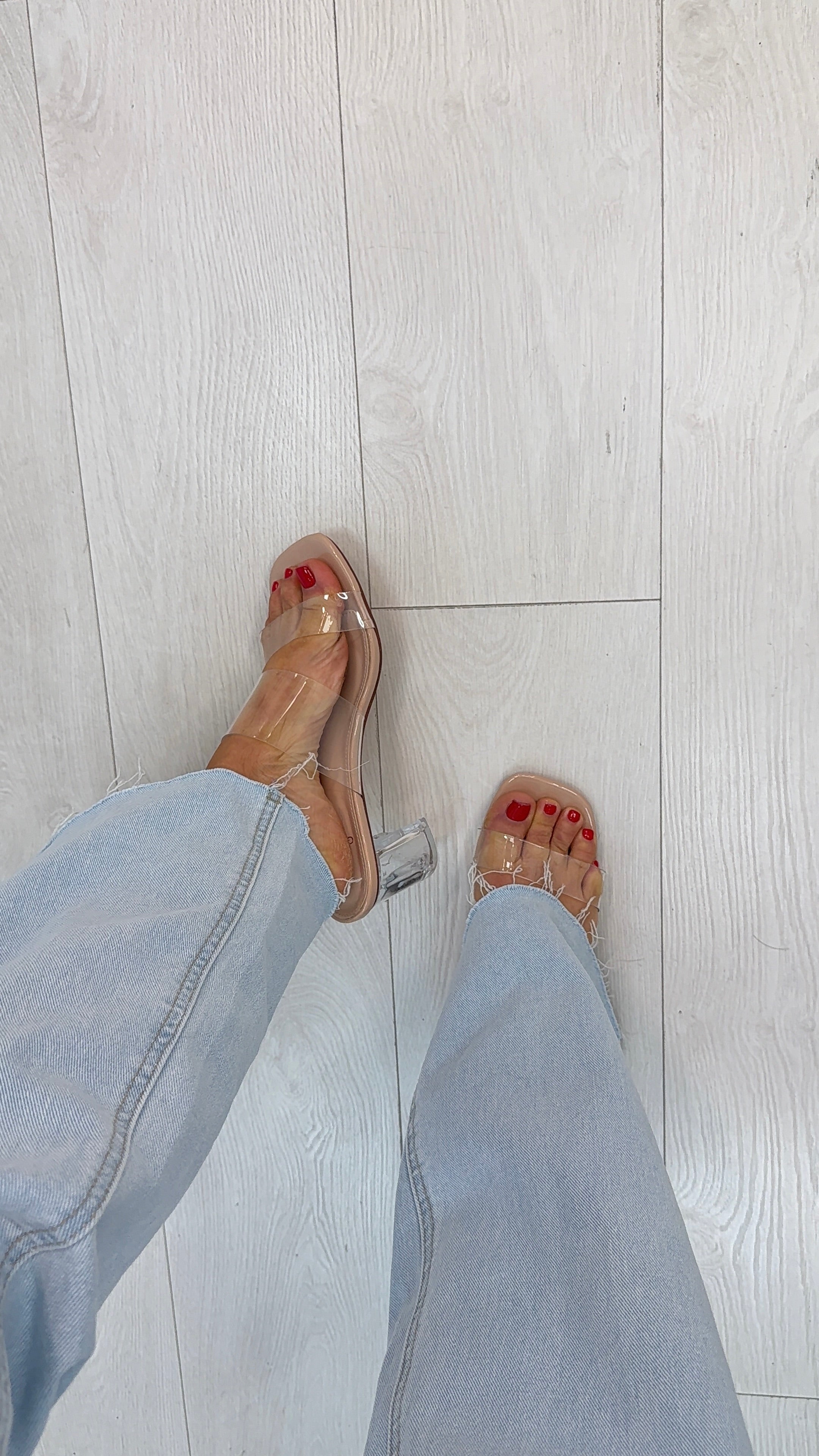 Cindy Double Strap Heeled Mules