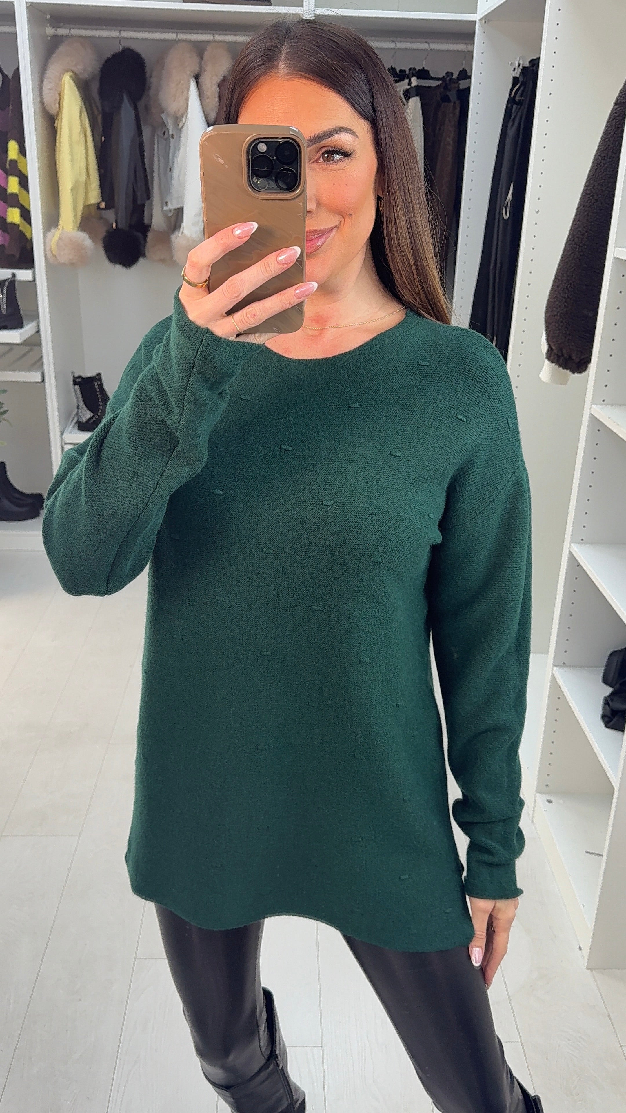 Koralina Plain Stitch Detail Knit Jumper