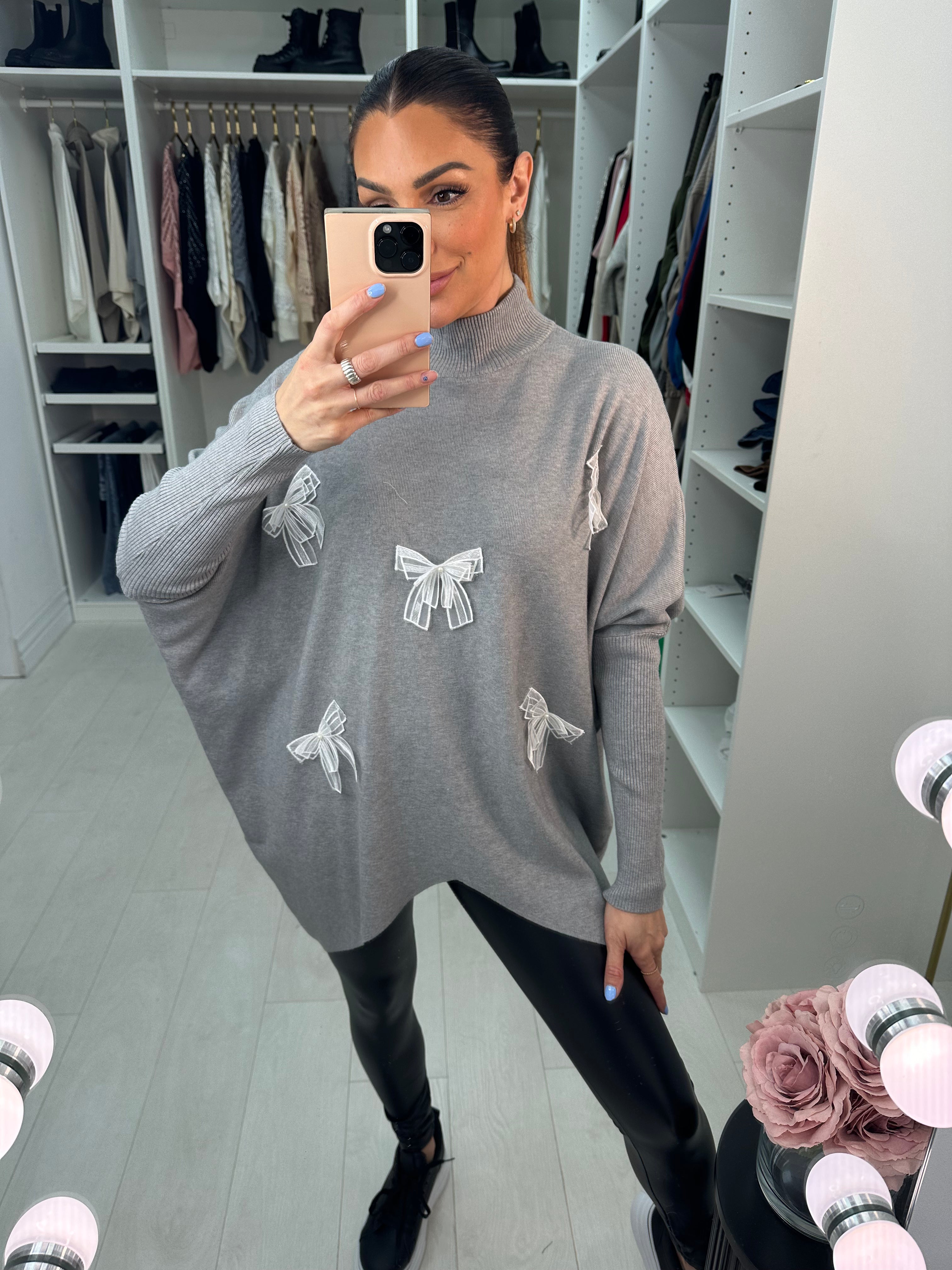 Suzanne Chiffon Bow Detail Jumper