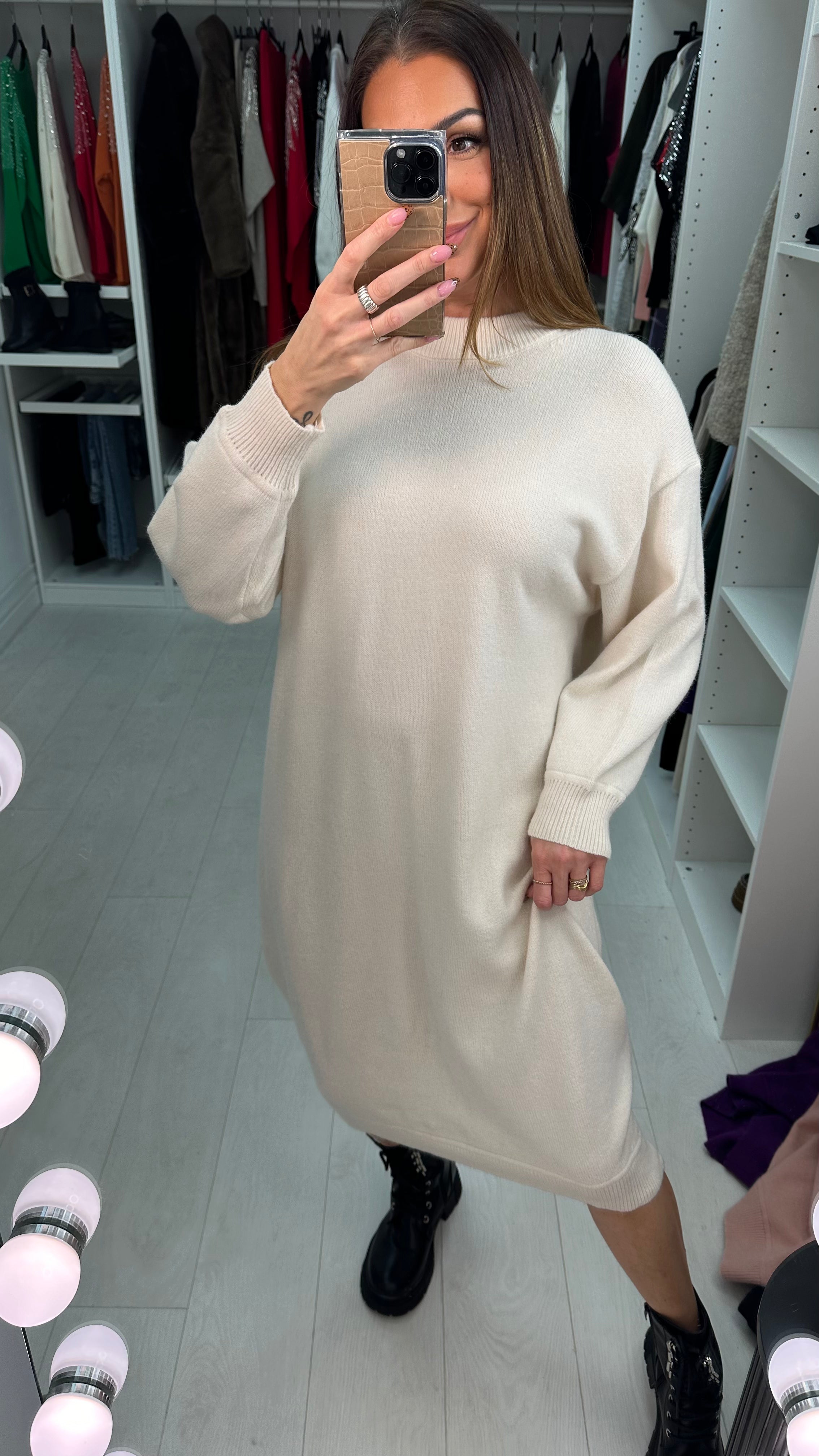 Giovanna Knitted Midi Jumper Dress