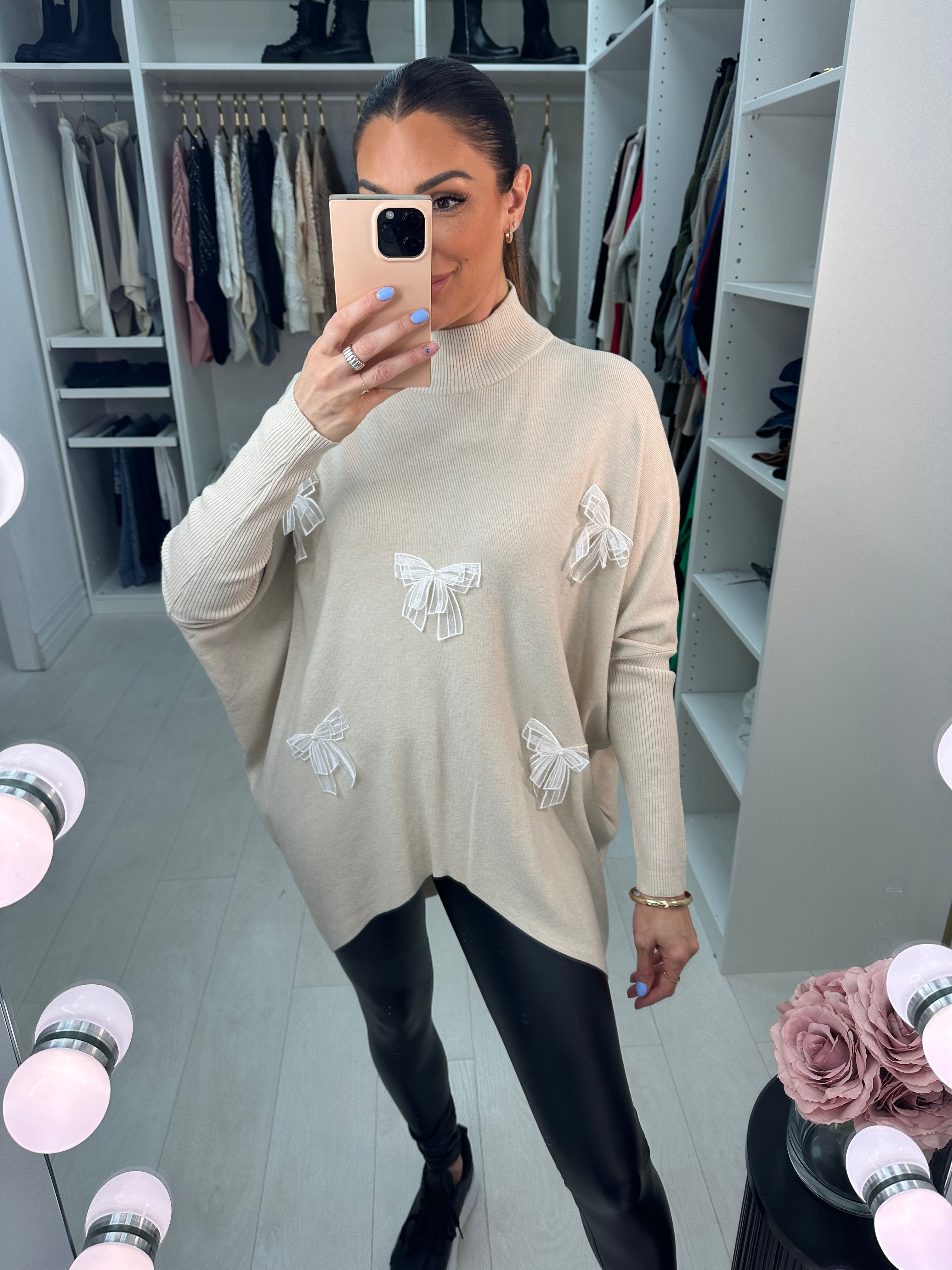 Suzanne Chiffon Bow Detail Jumper