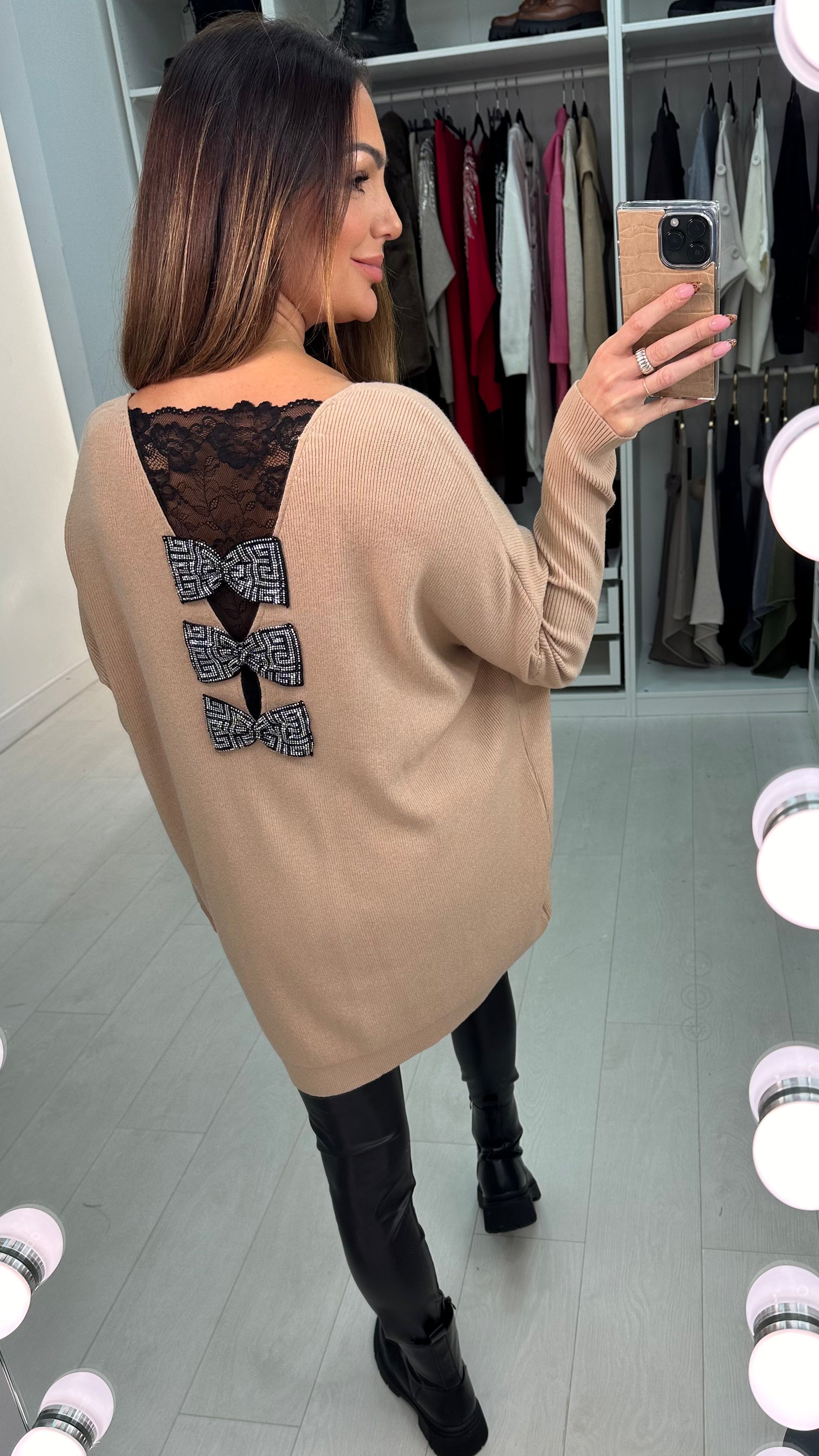 Zain Panel Lace Back Detail Jumper