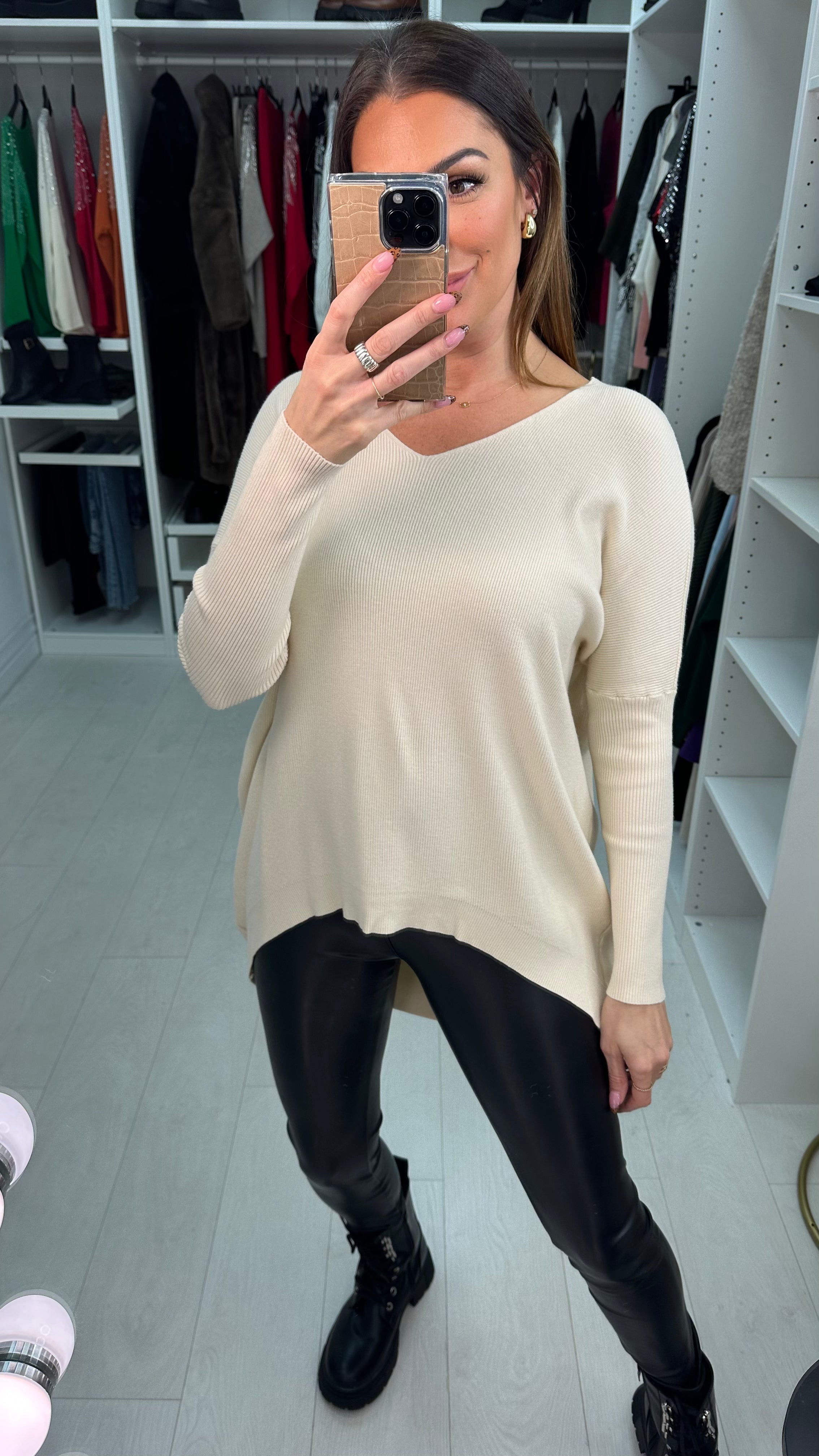 Zain Panel Lace Back Detail Jumper