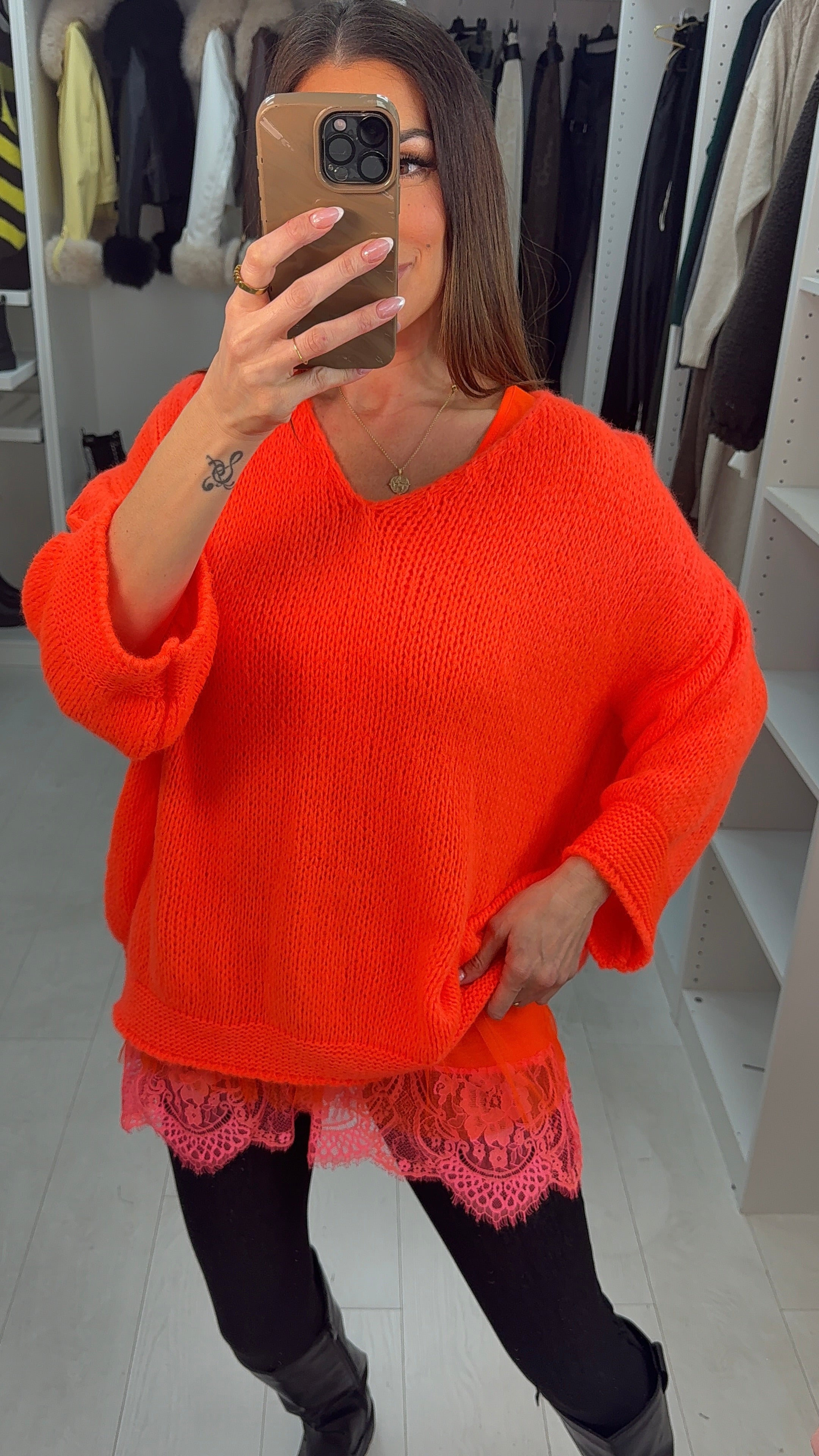 Brena Super Soft Lace Detail 2 Piece Jumper