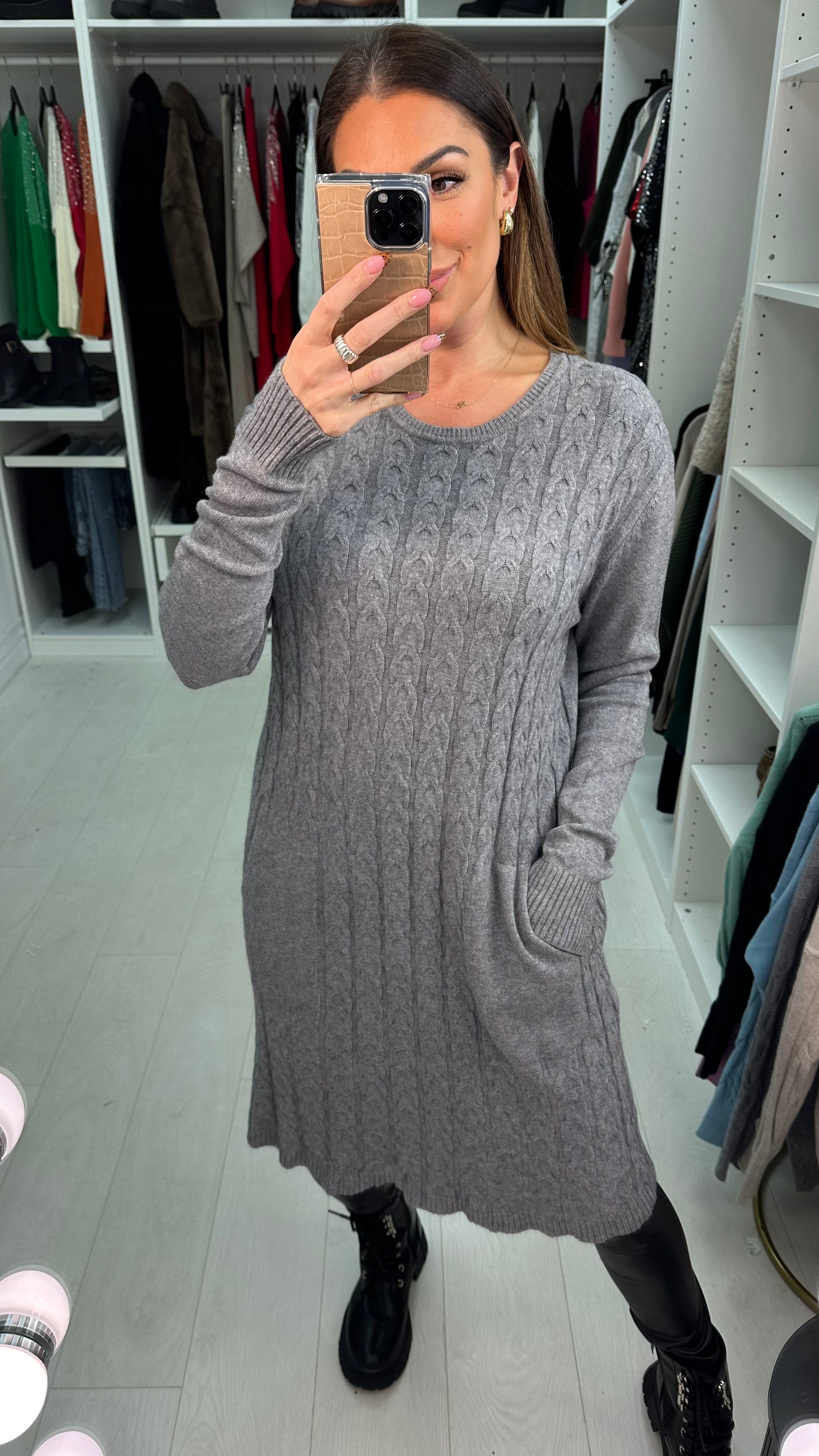 Essence Cable Knit Jumper Dress