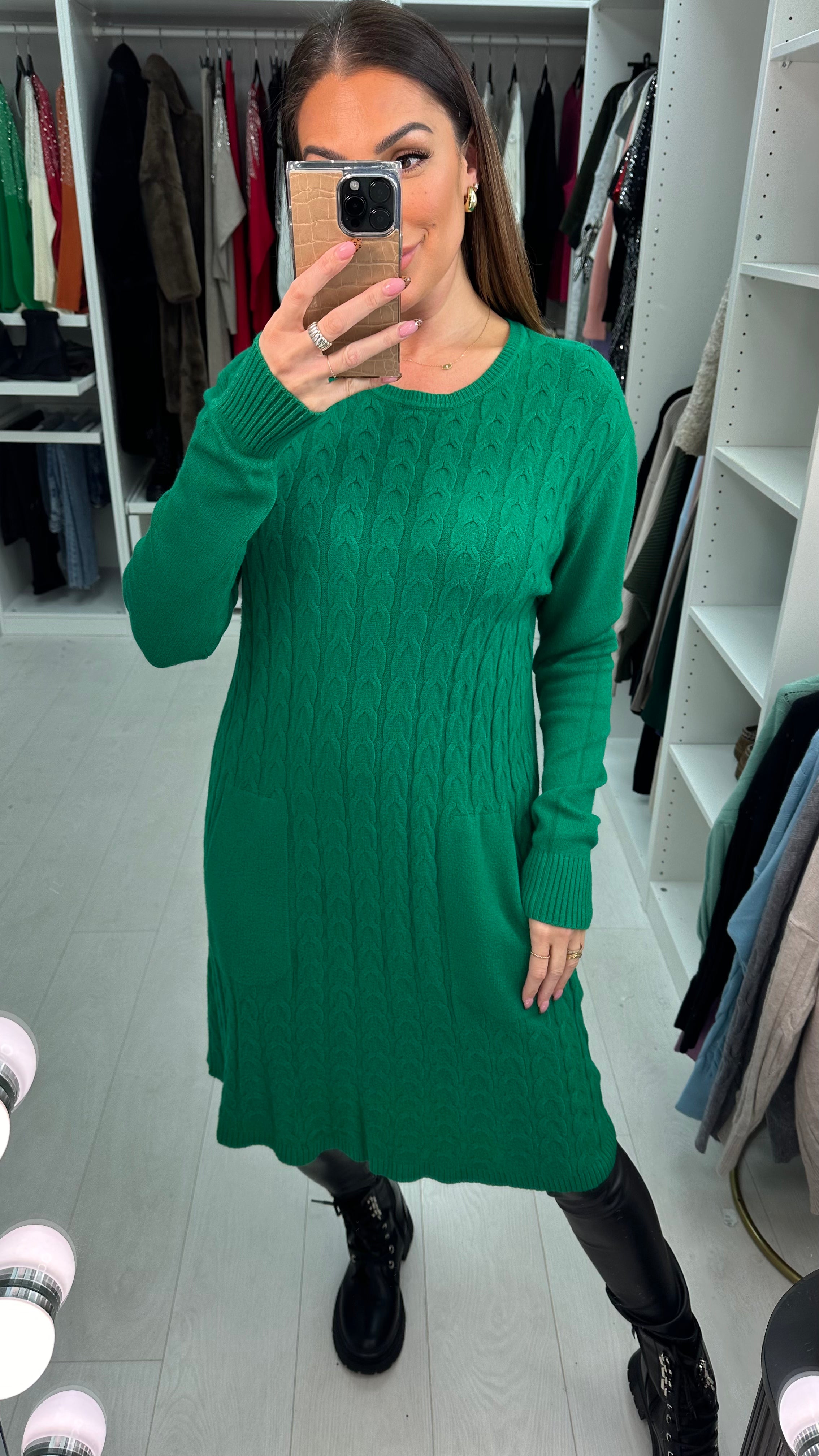 Essence Cable Knit Jumper Dress BowsBoutiques Essence Cable Knit Jumper Dress BowsBoutiques