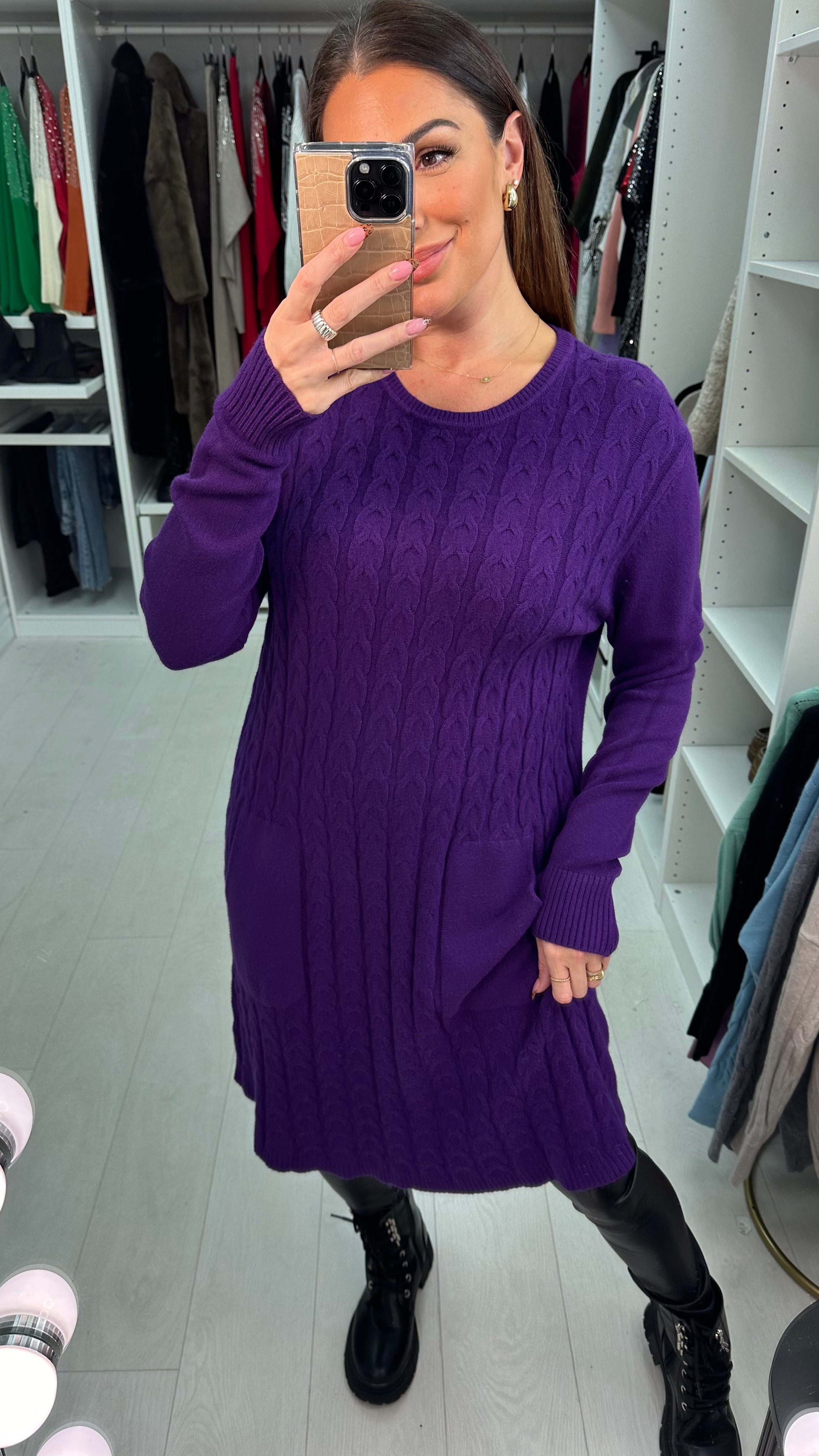 Essence Cable Knit Jumper Dress