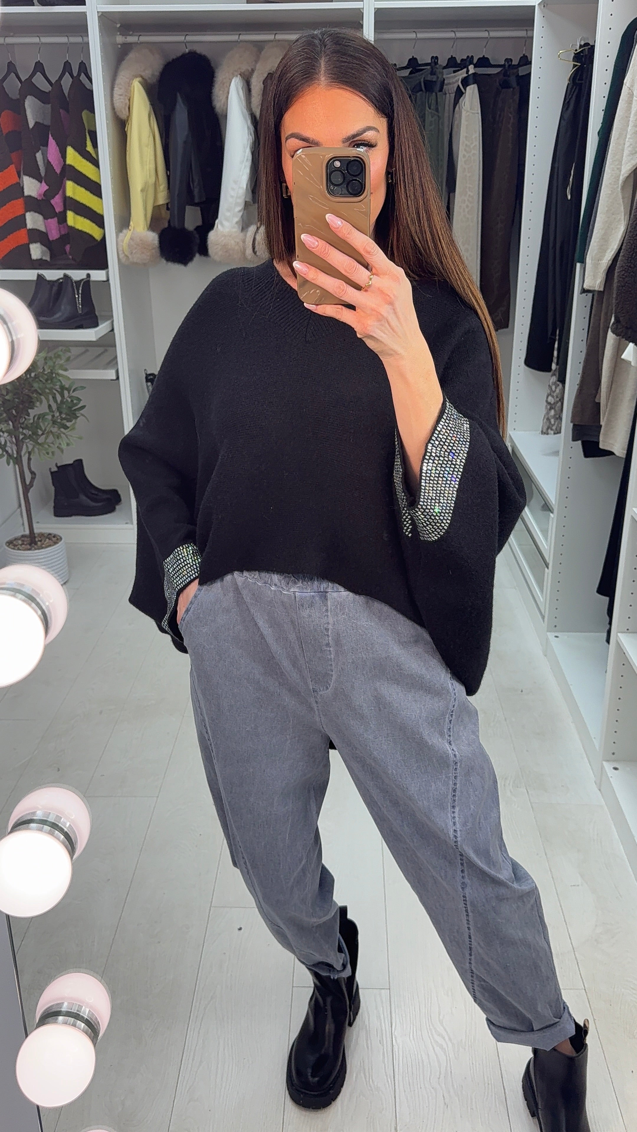 Hadil Acid Washed Effect Joggers