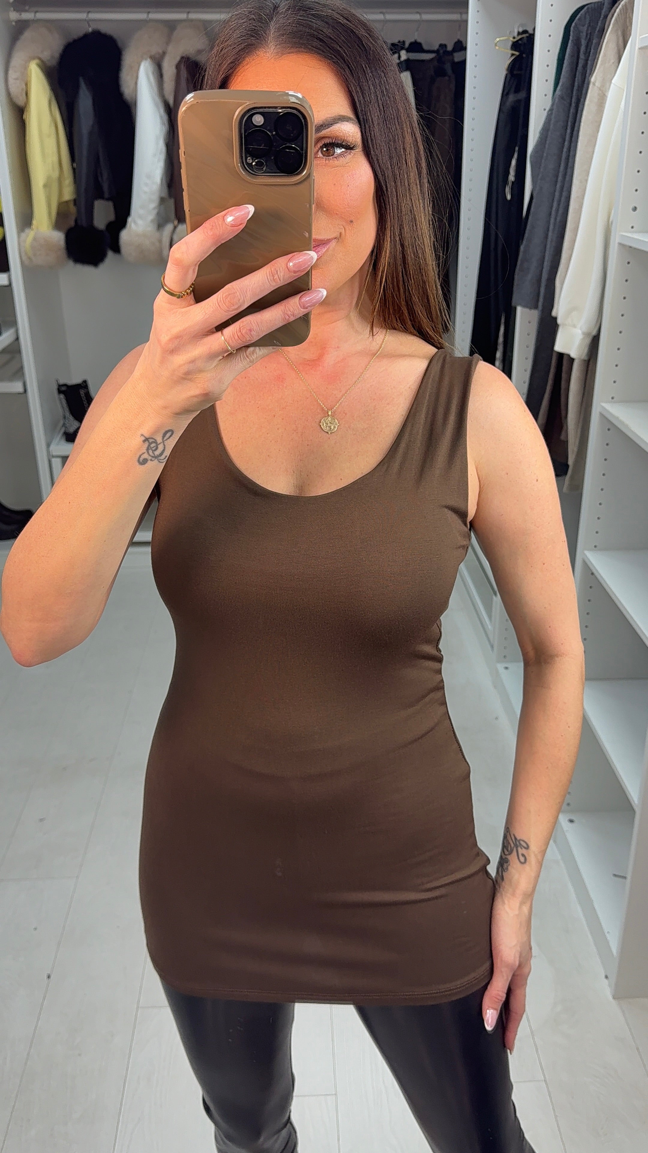 Rilah Square Neck Jersey Vest Top