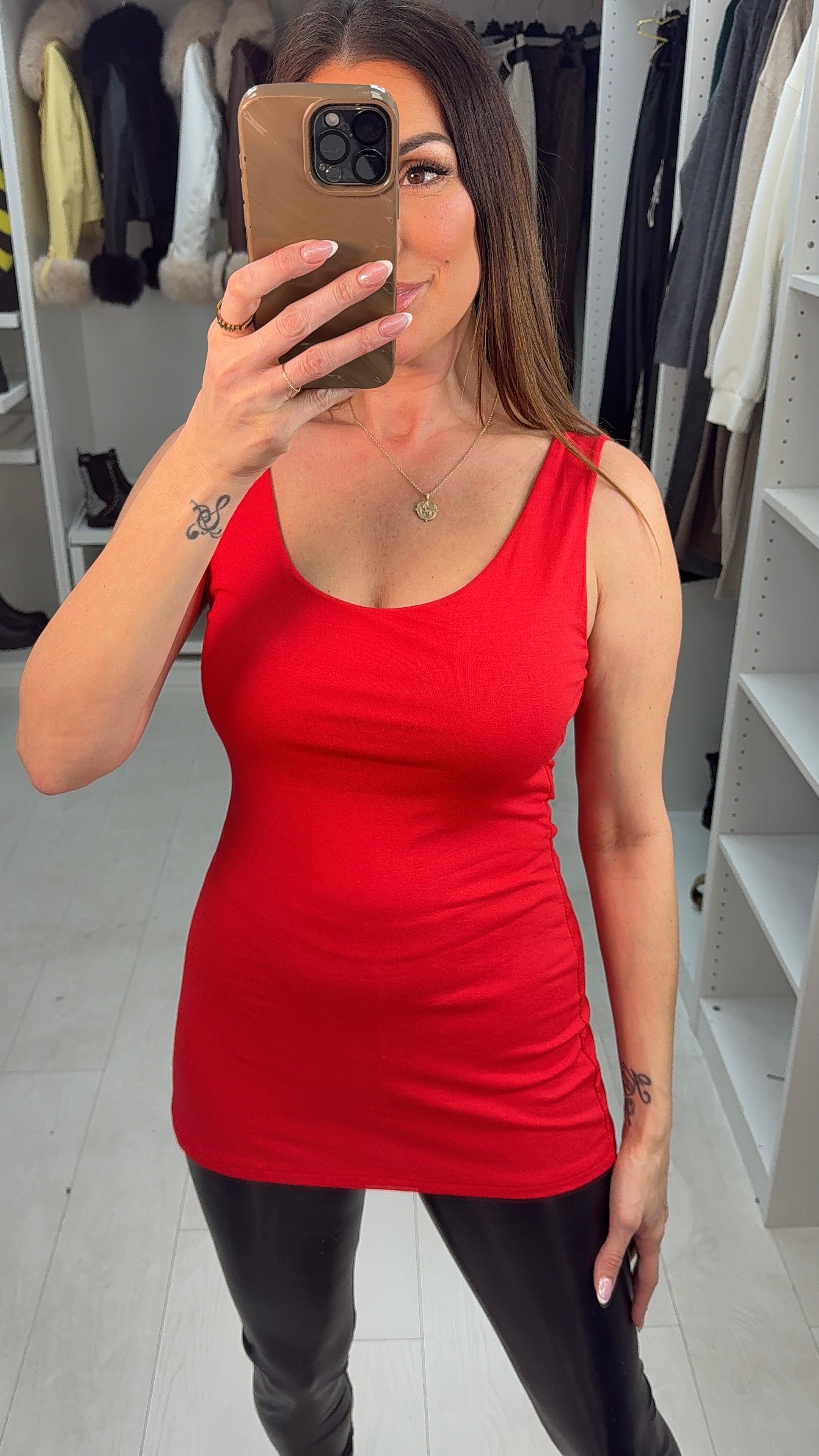 Rilah Square Neck Jersey Vest Top