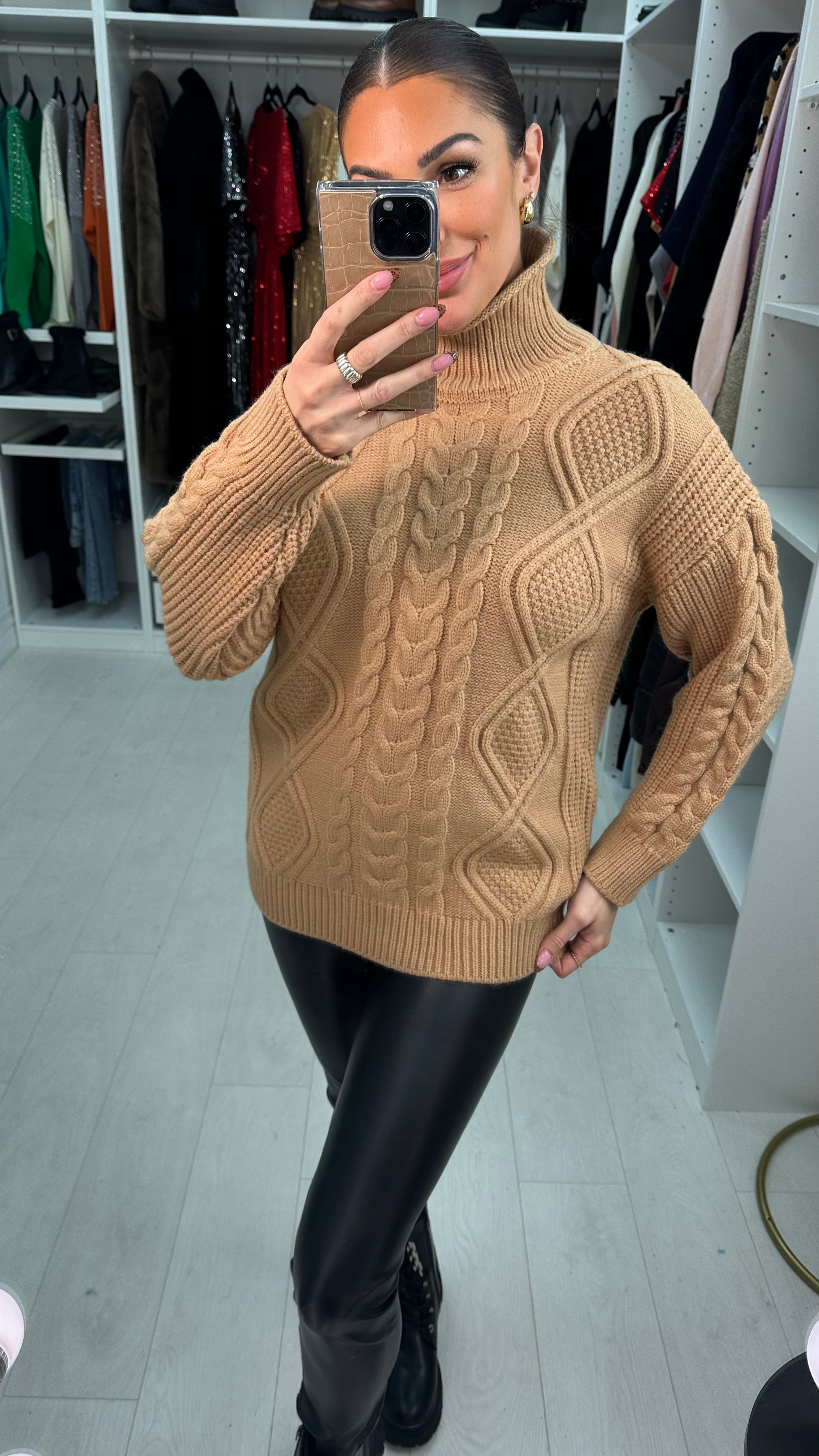 Emaline Crochet Detail Knit Jumper