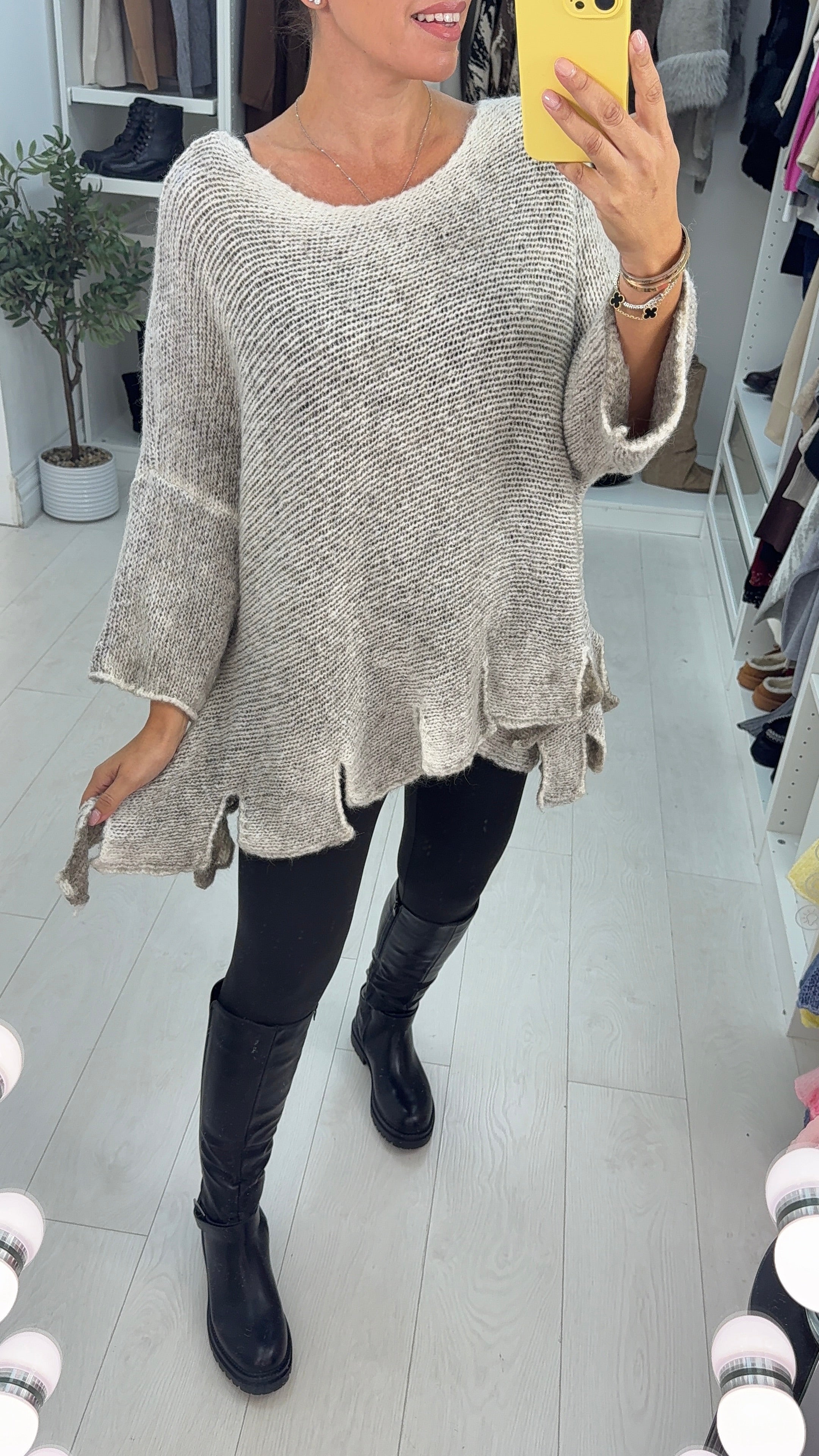 Kalia Asymmetric Loose Fit Jumper