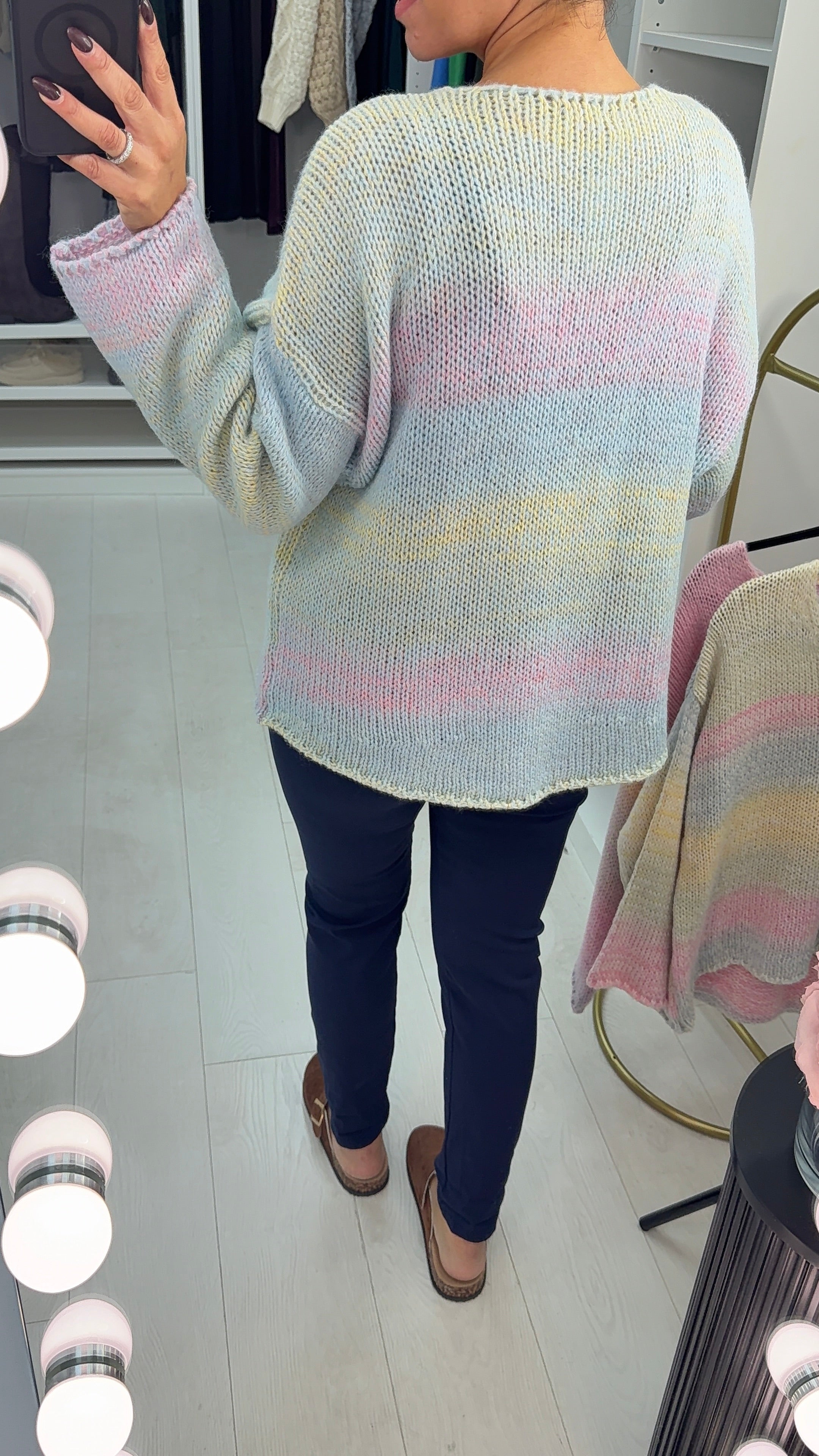 Kathie Ombre Dipped Hem Knit Jumper