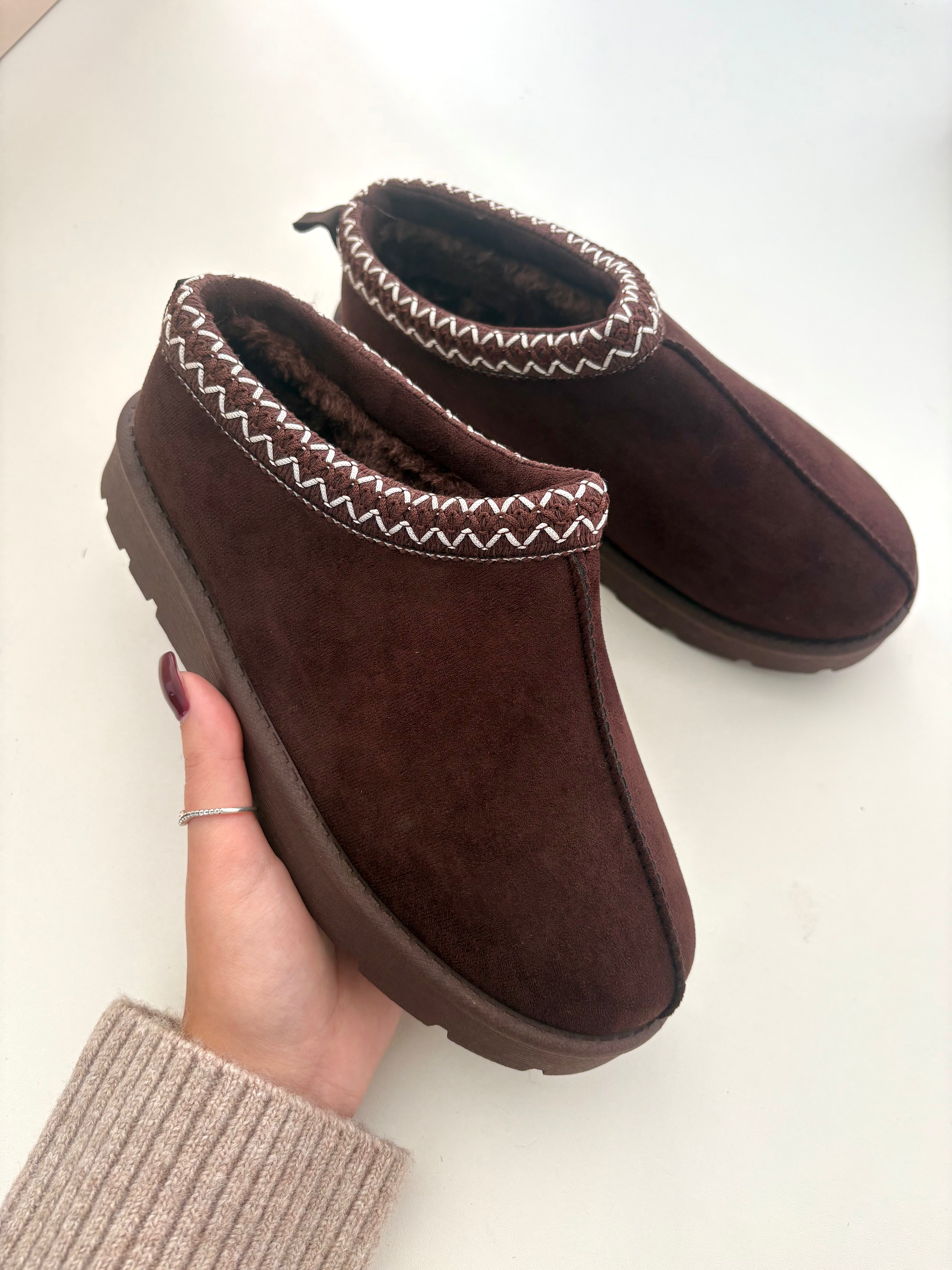 Louisa Faux Suede Mule Clogs