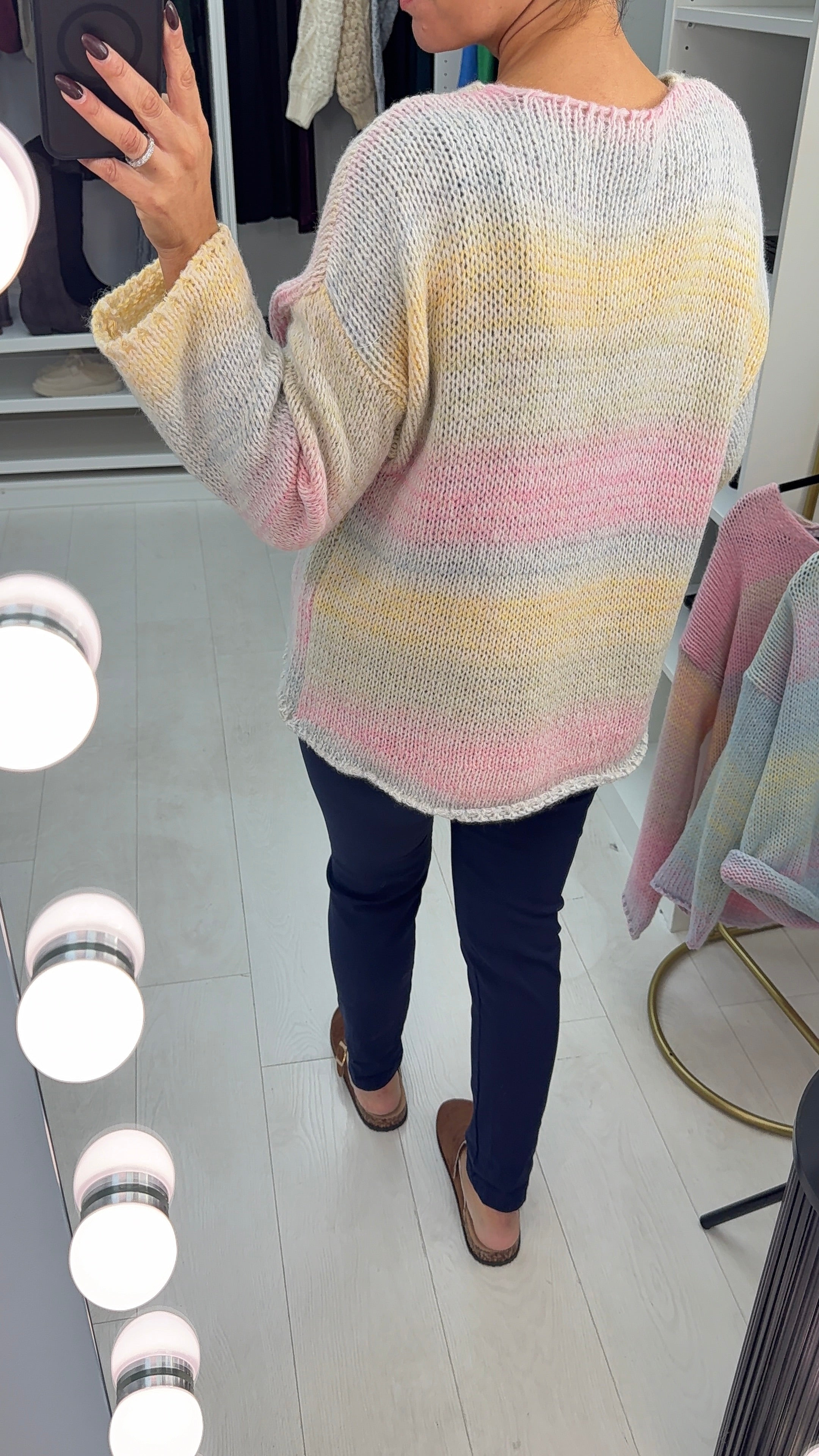 Kathie Ombre Dipped Hem Knit Jumper