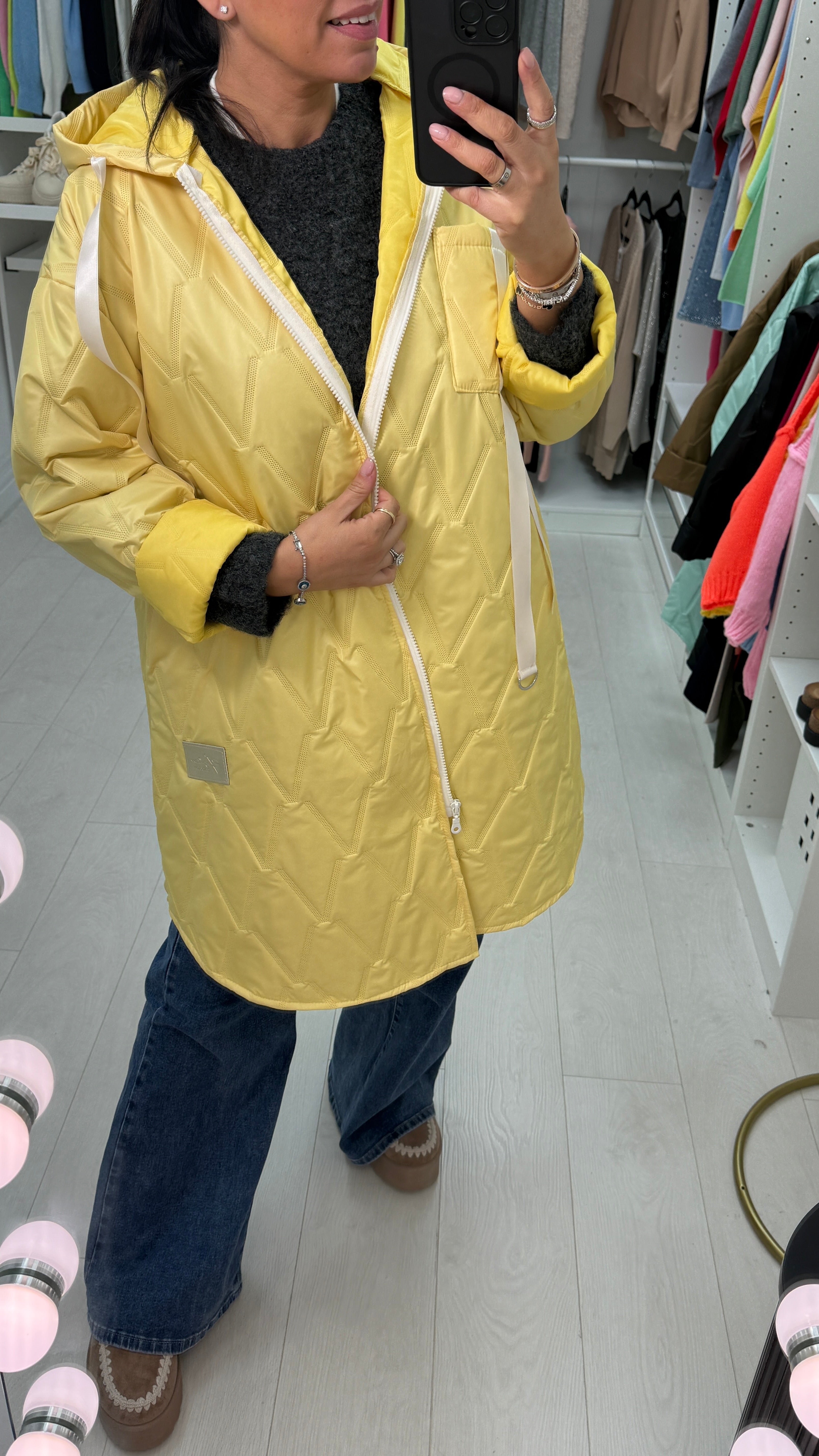 Trina Plain Lightweight Hooded Oversized Jacket