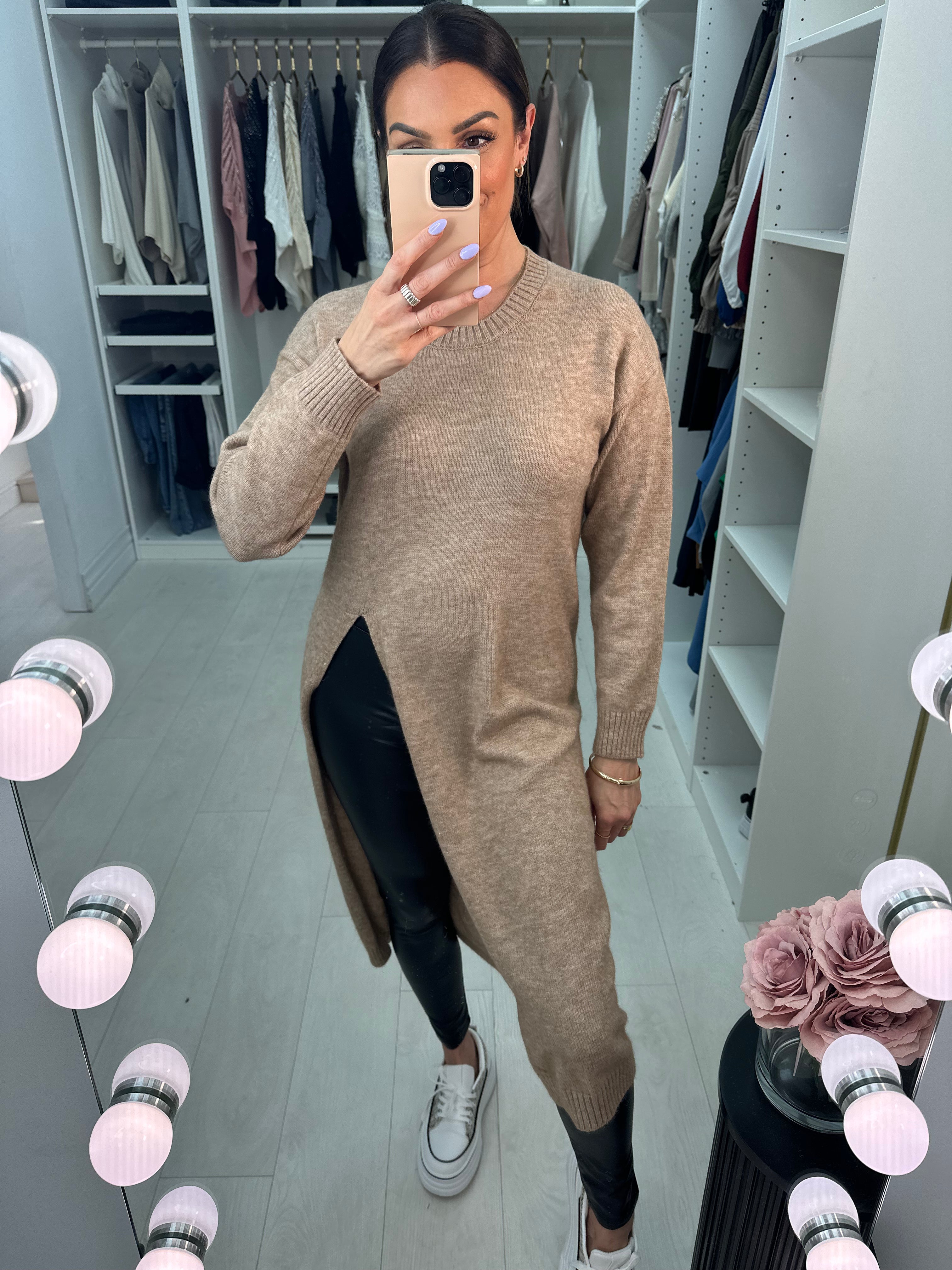 Jimena Longline Side Split Knitted Jumper