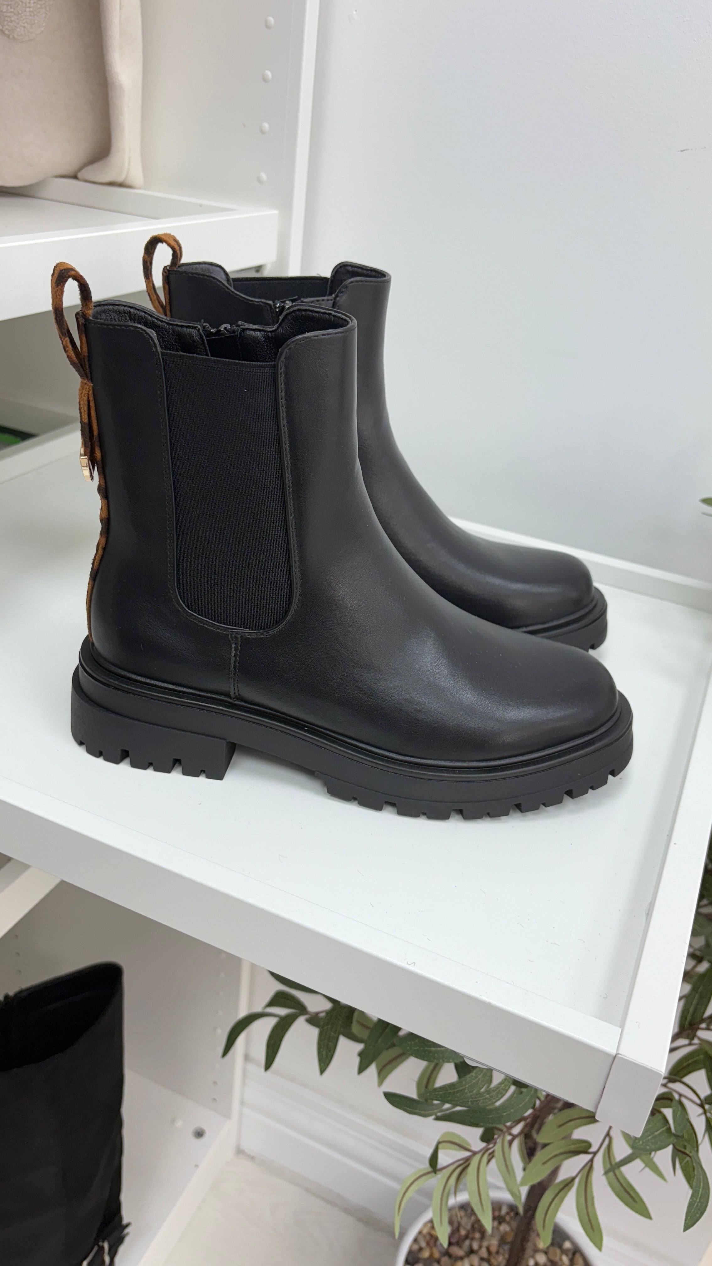 Harlow Faux Leather Chelsea Boots