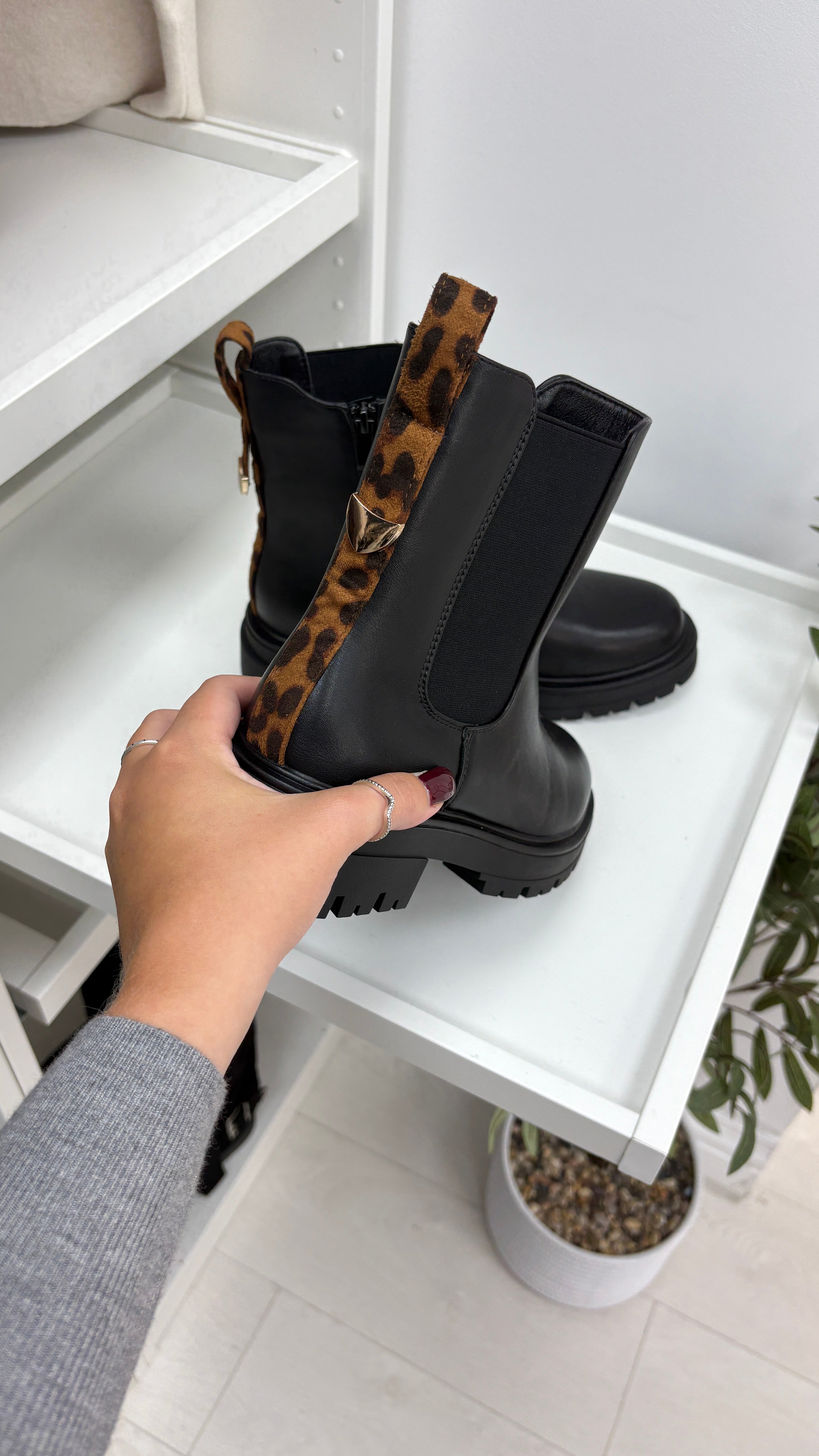 Harlow Faux Leather Chelsea Boots