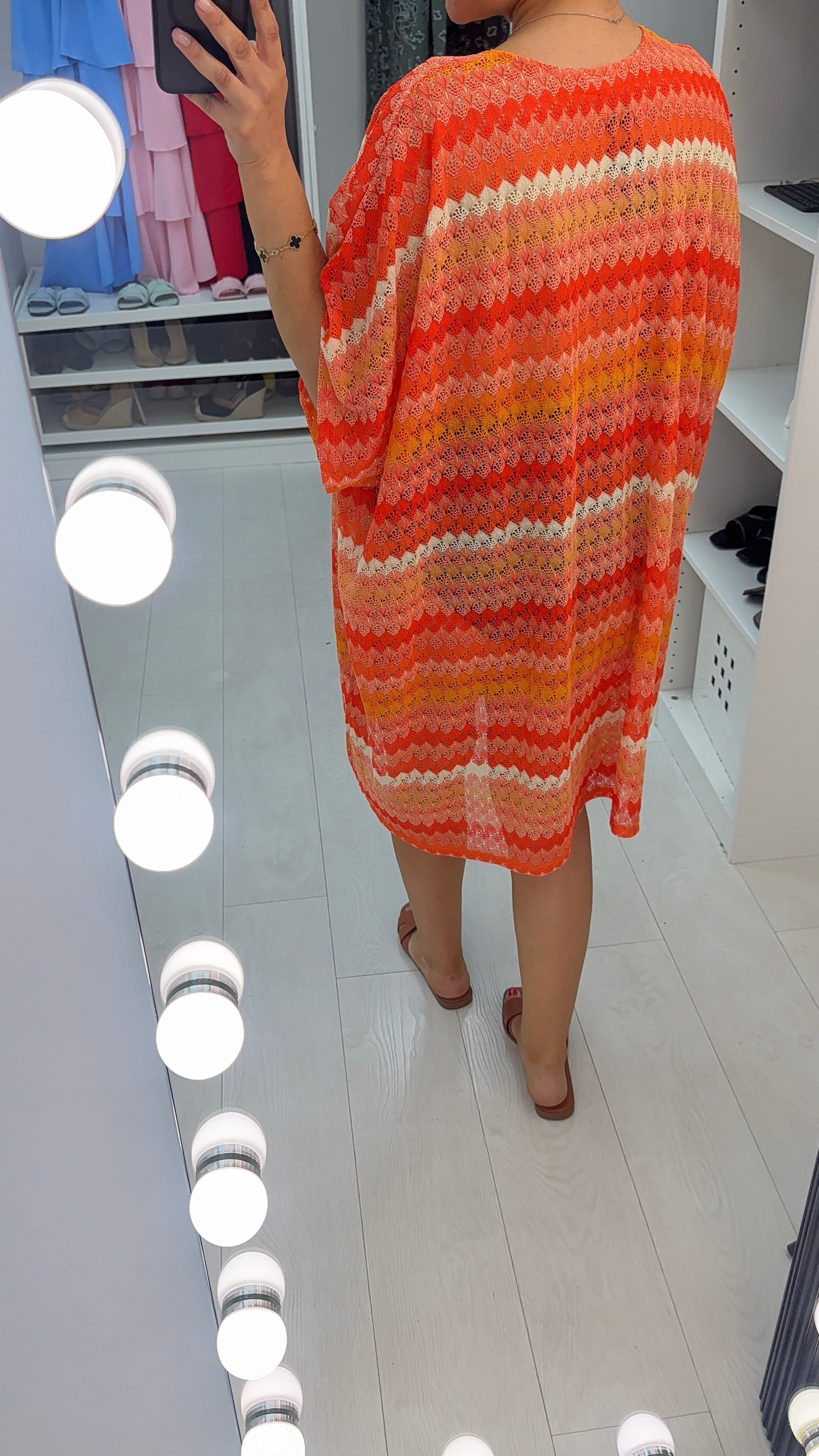 Talise V Neck Loose Fit Crochet Dress