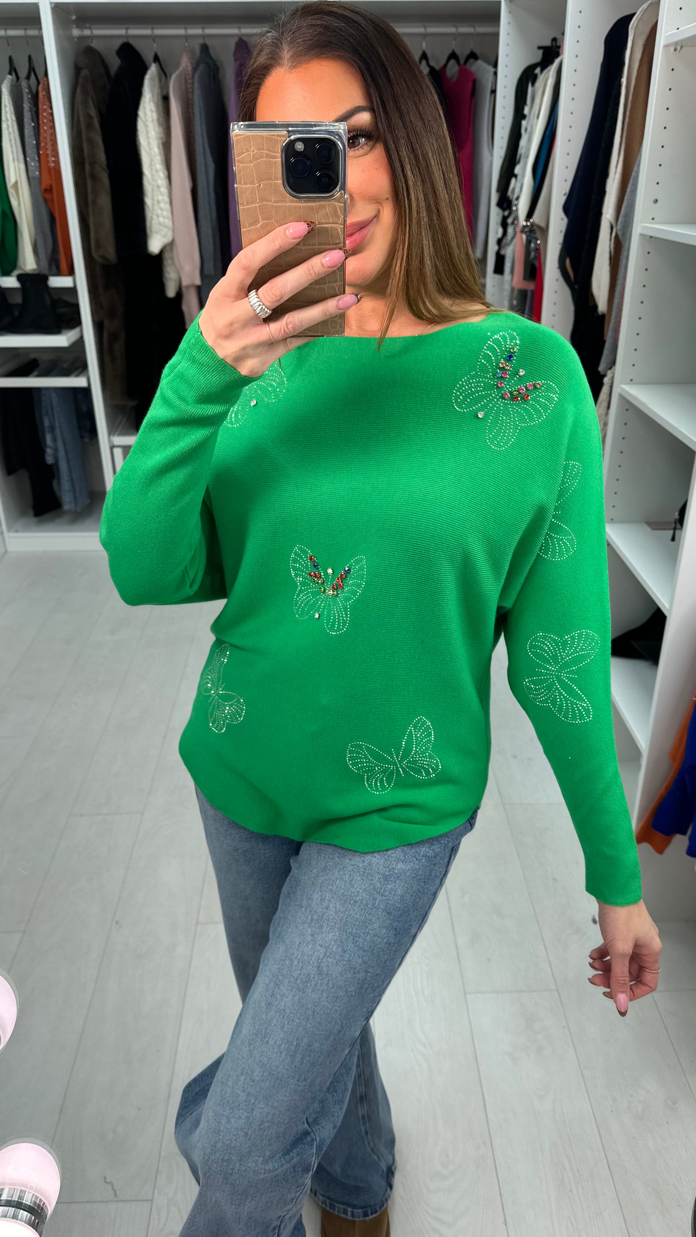 Soulla Embellished Butterfly Detail Jumper