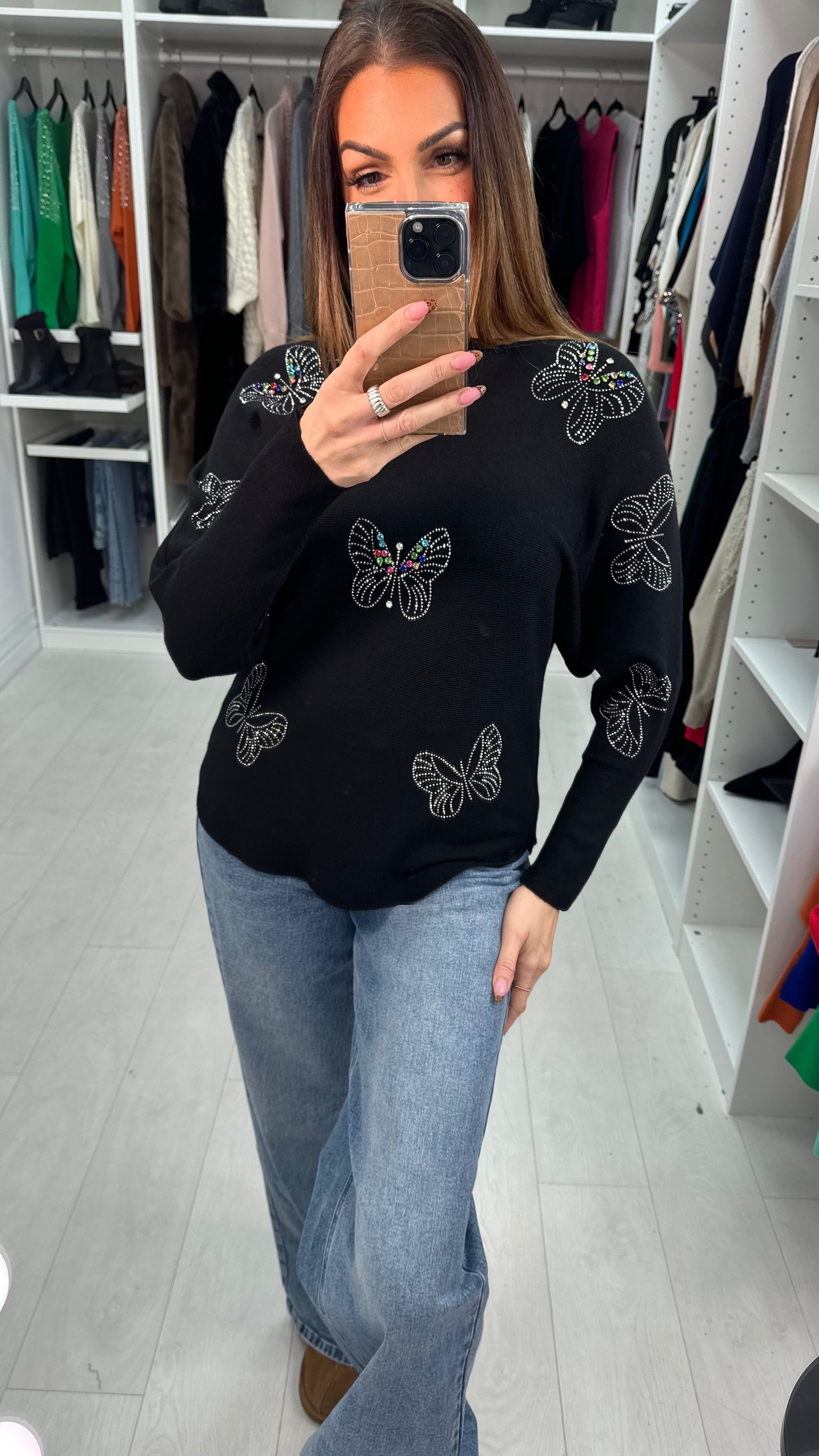 Soulla Embellished Butterfly Detail Jumper