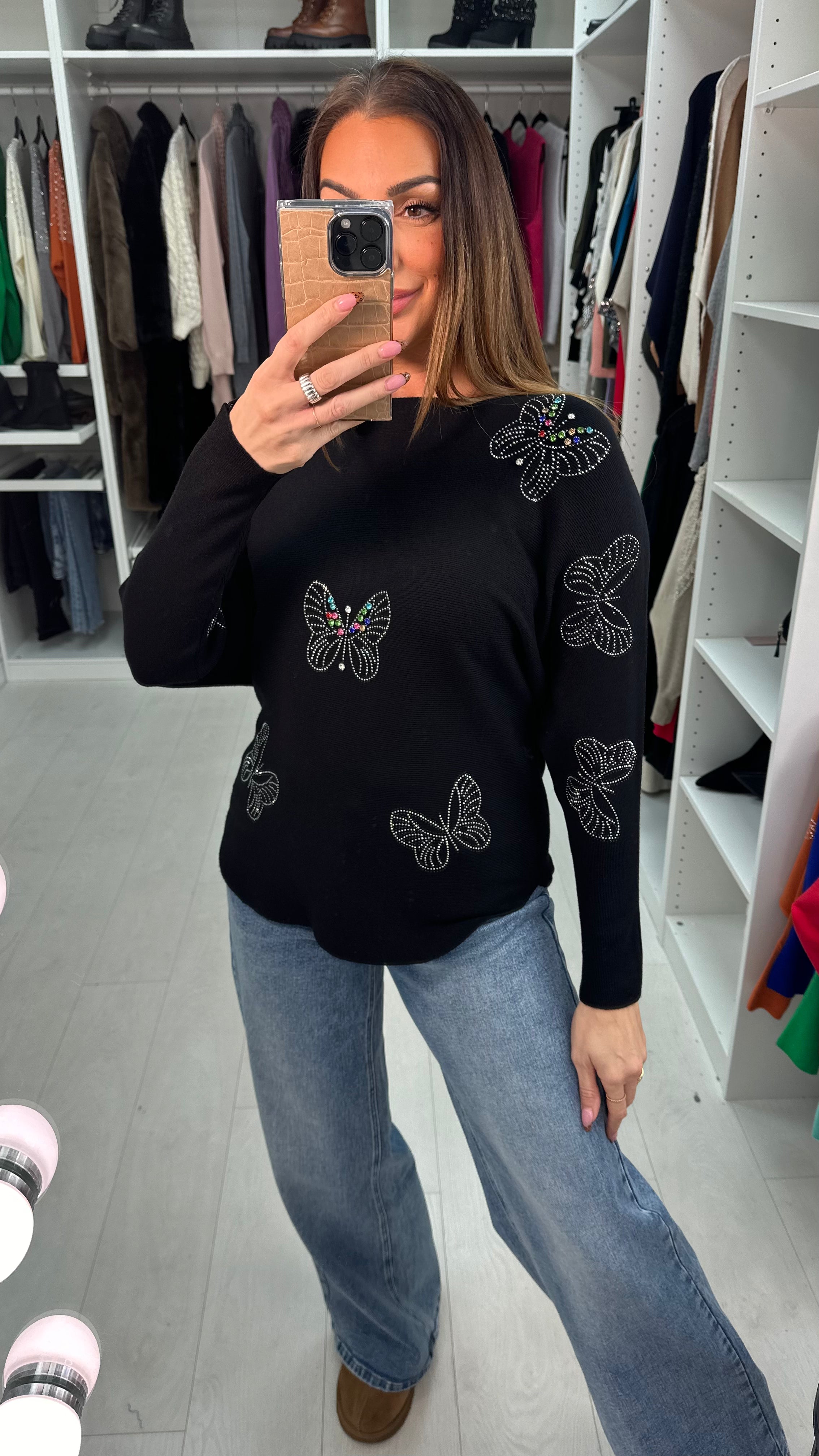 Soulla Embellished Butterfly Detail Jumper