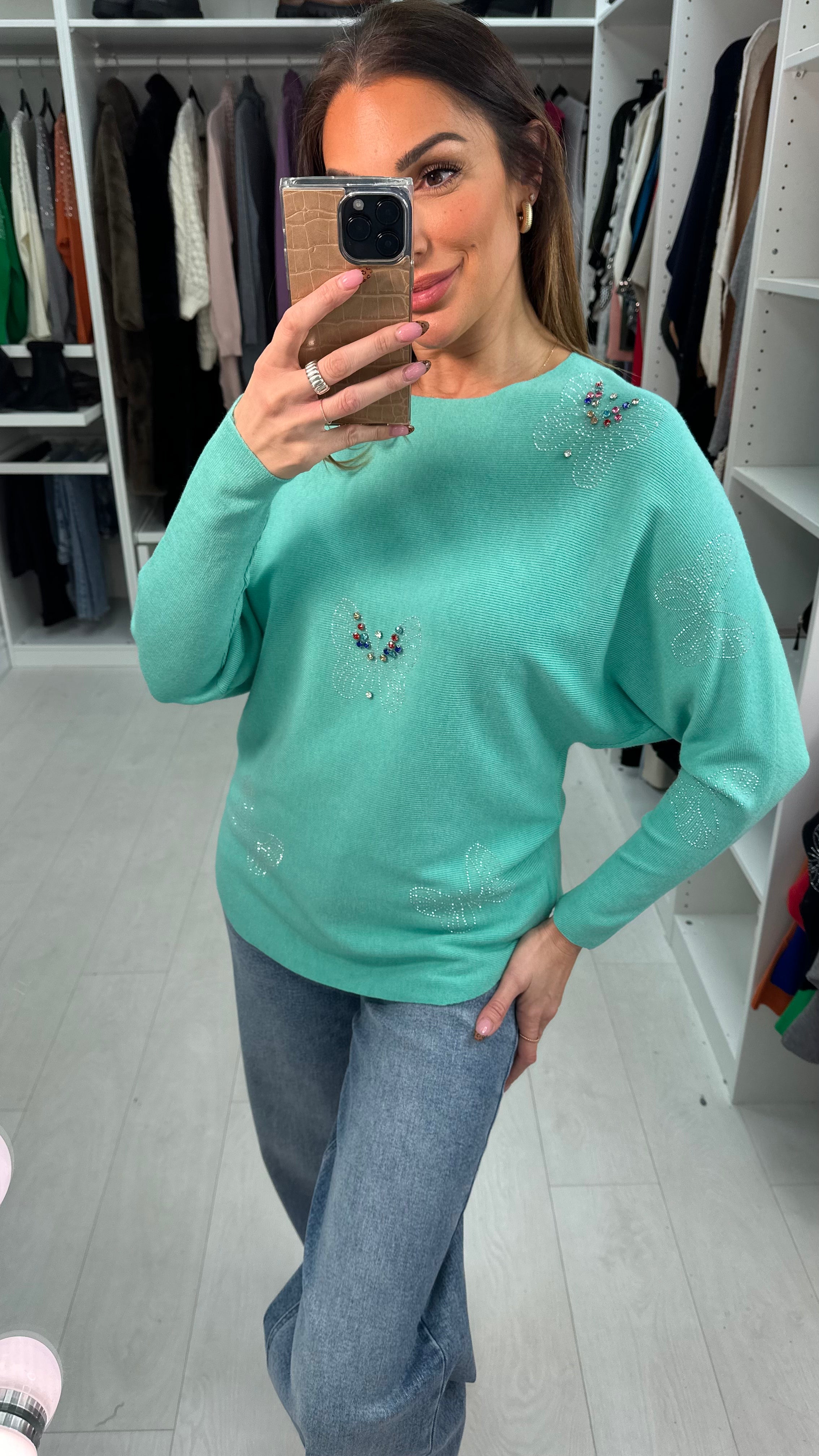 Soulla Embellished Butterfly Detail Jumper