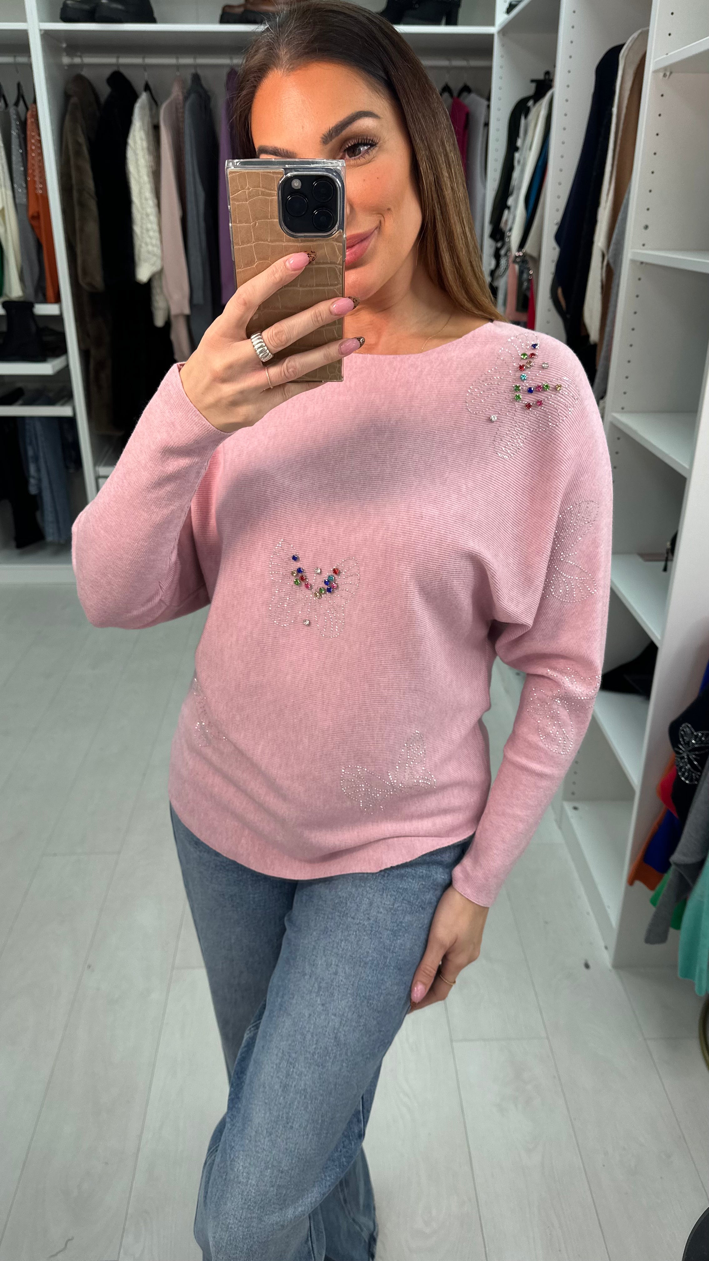 Soulla Embellished Butterfly Detail Jumper