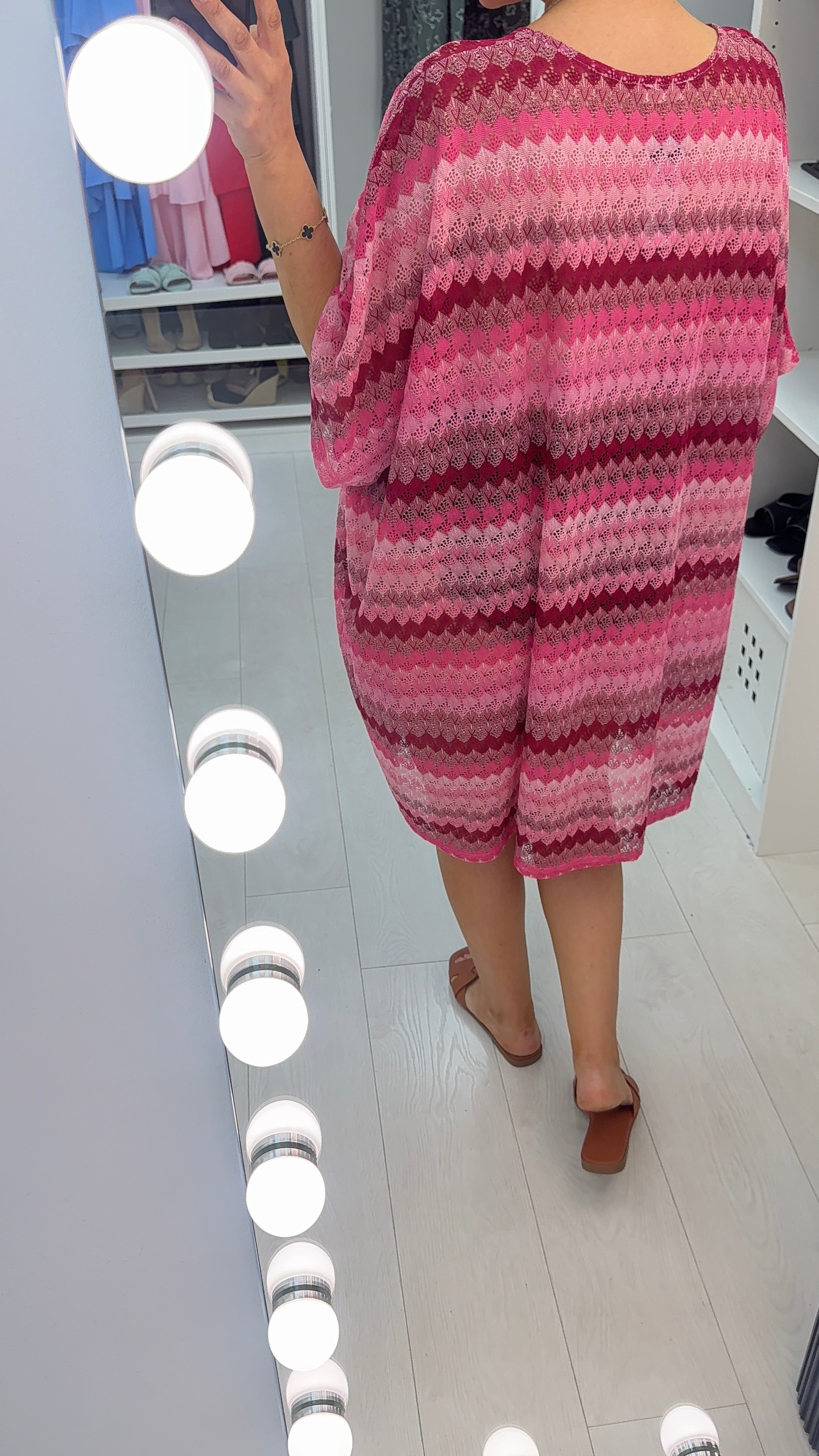 Talise V Neck Loose Fit Crochet Dress