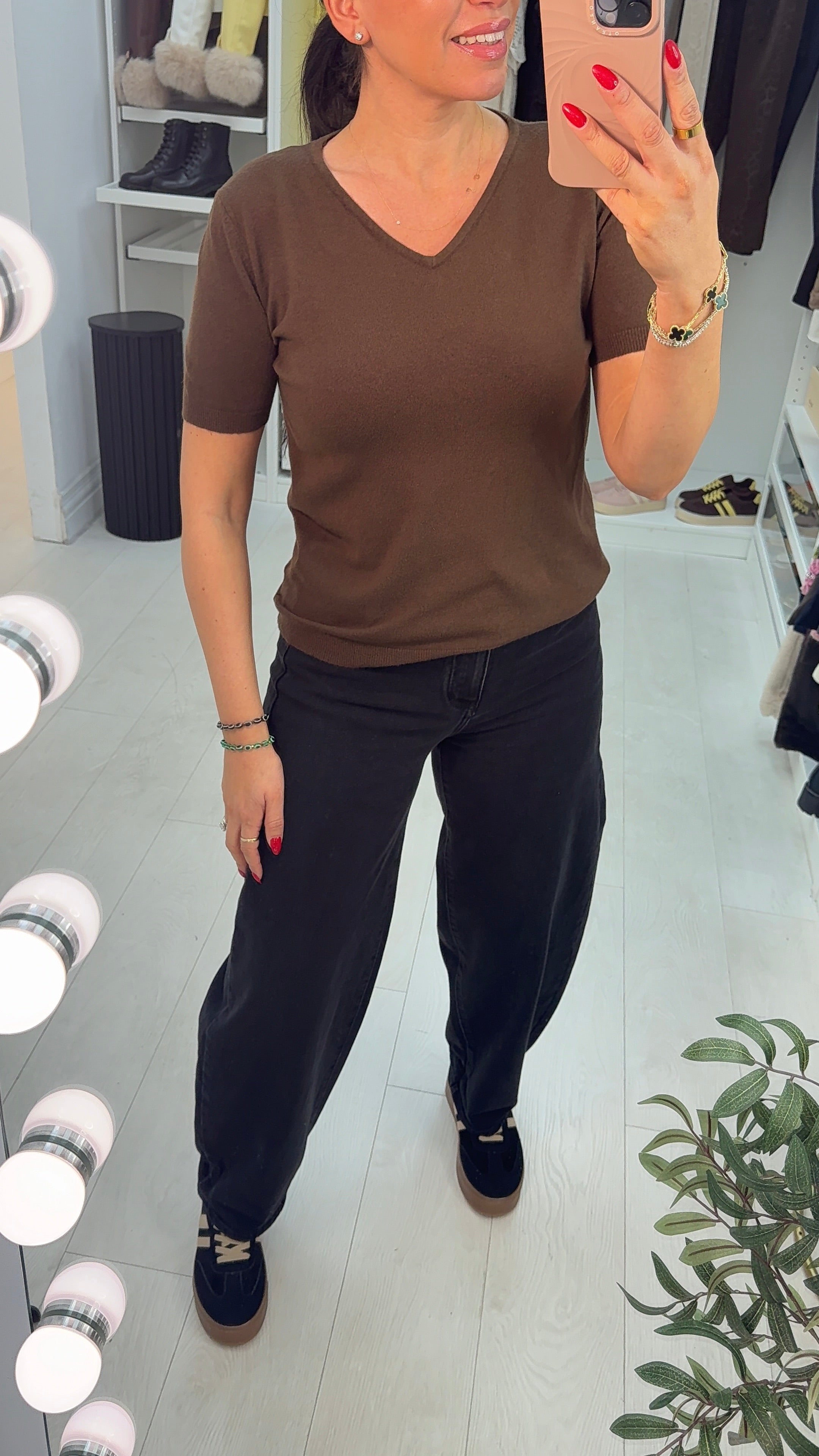 Evianna Plain Short Sleeve Jumper