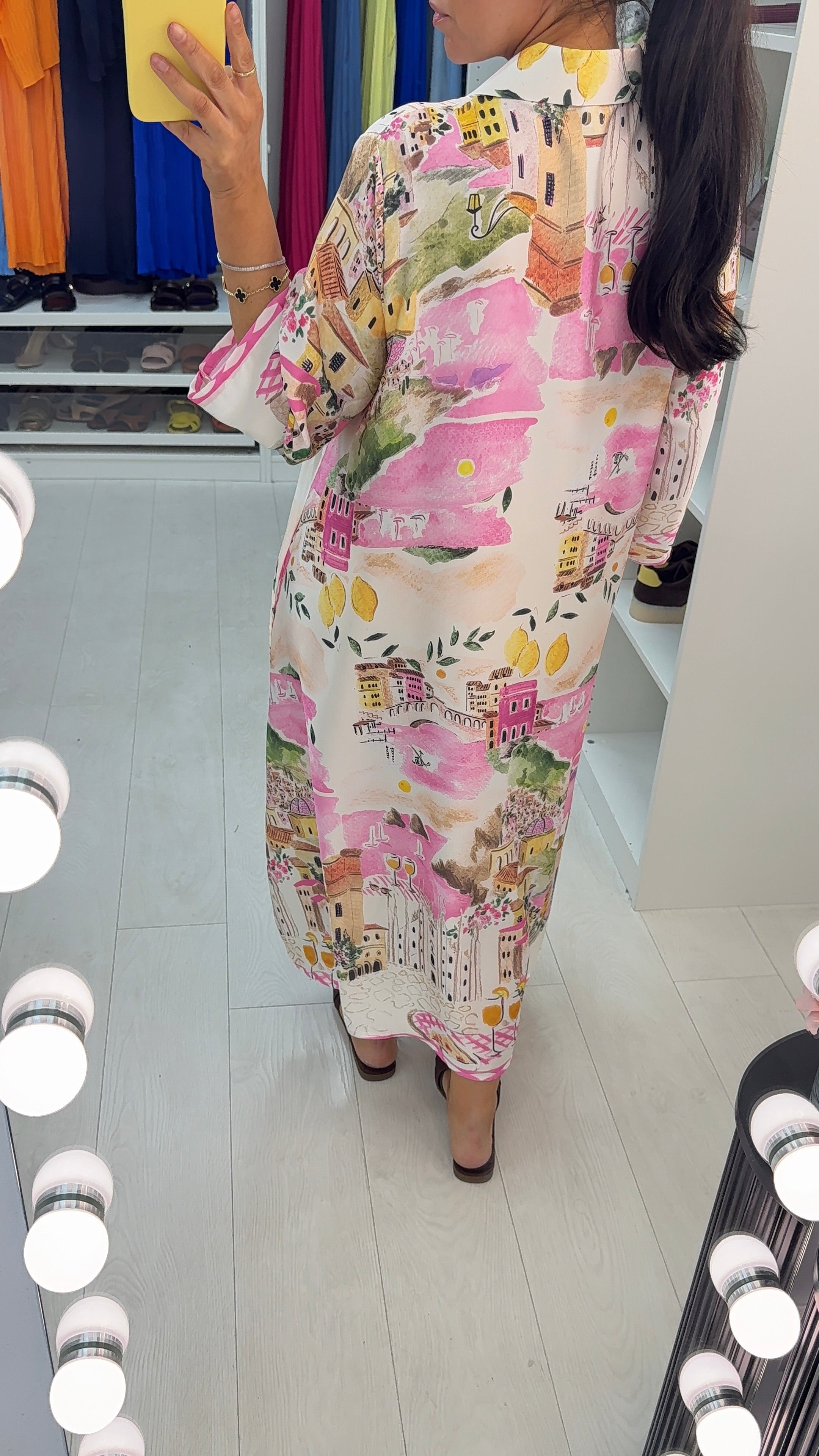 Kaylie Satin Button Front Maxi Shirt Dress