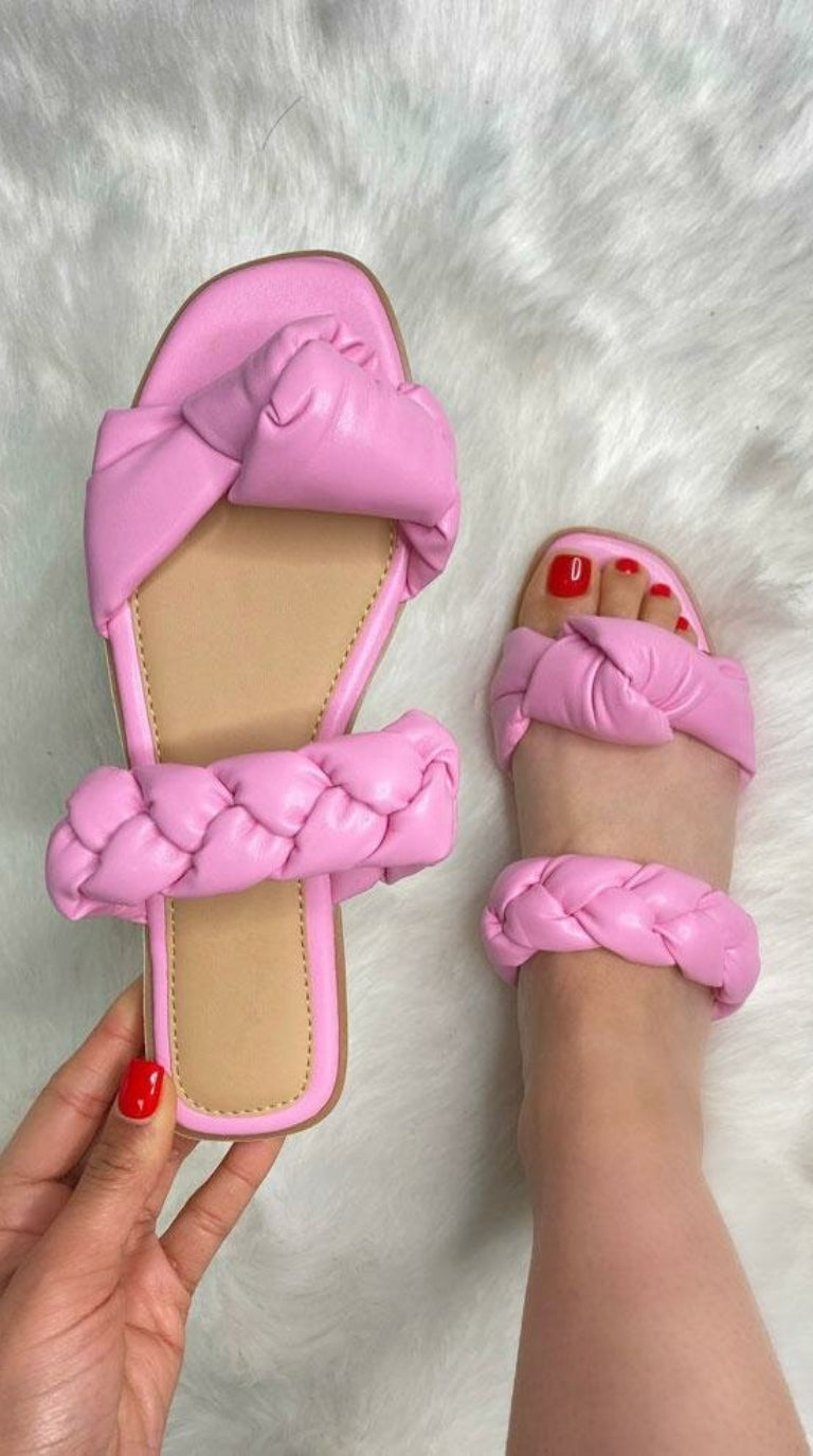 Amaris Plait Detail Slip On Sandal