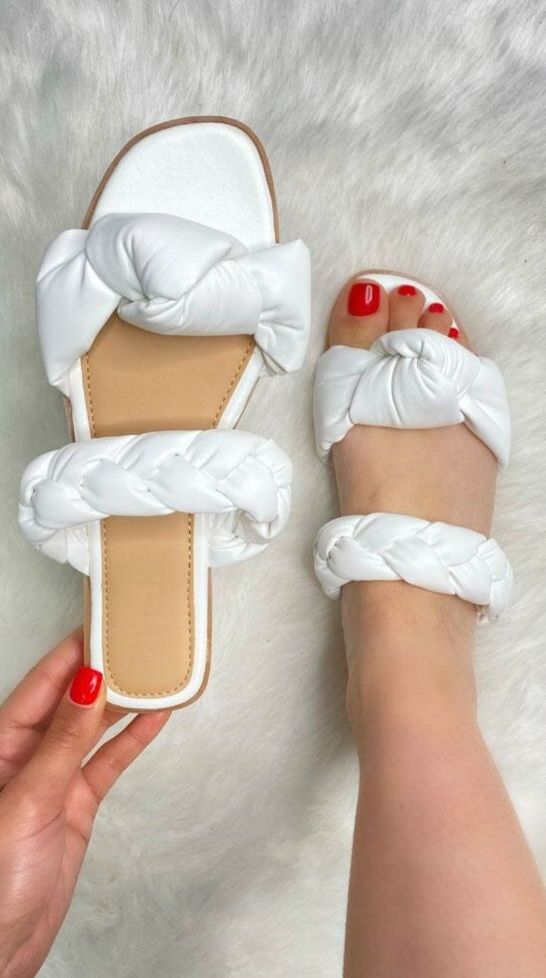 Amaris Plait Detail Slip On Sandal