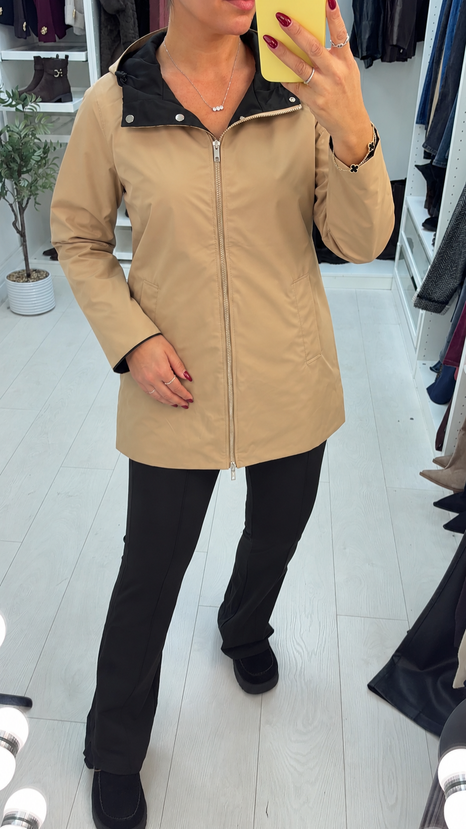 Vivia Plain Reversible Rain Coat