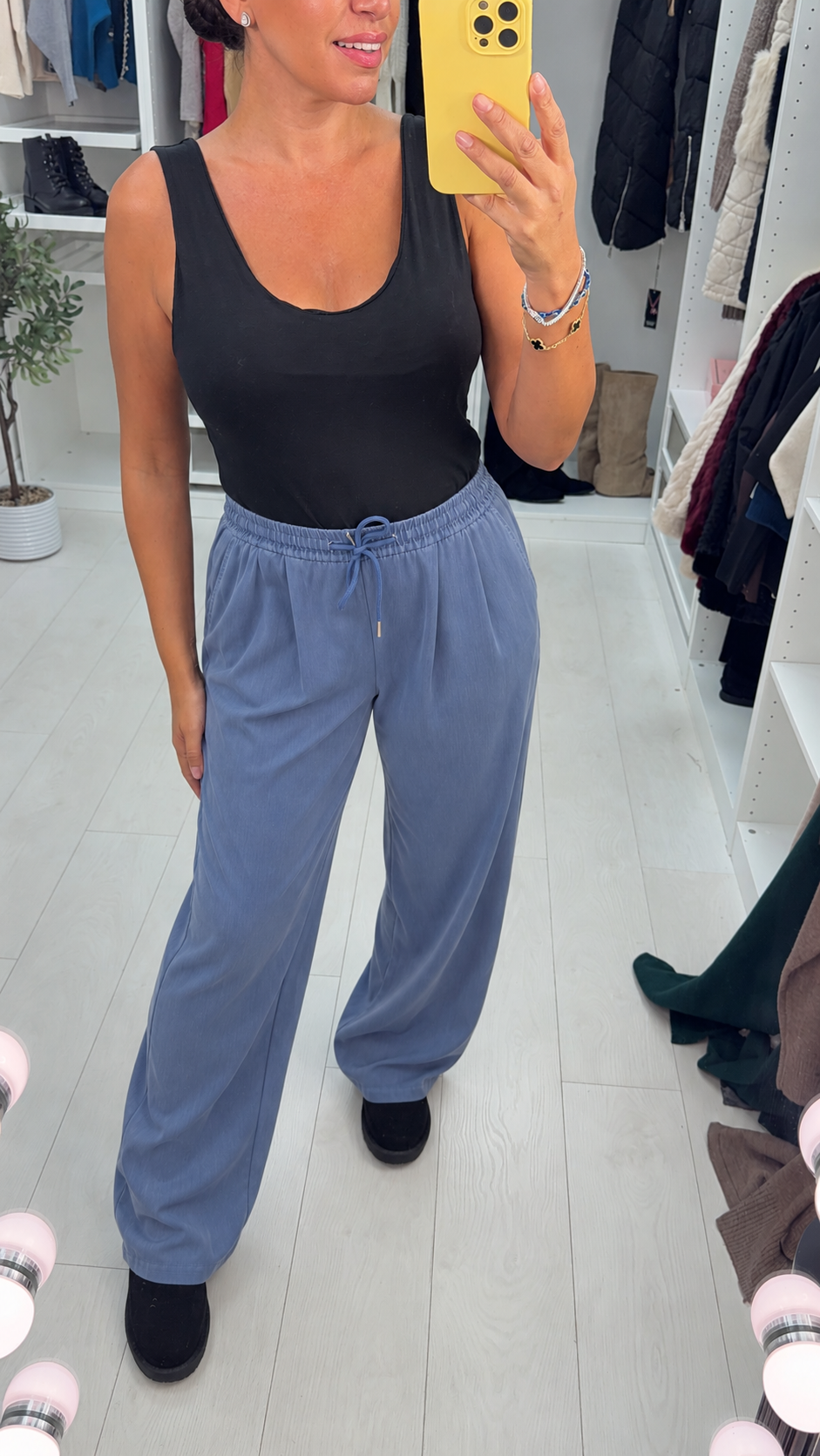Loukia Plain Elasticated Waist Trousers