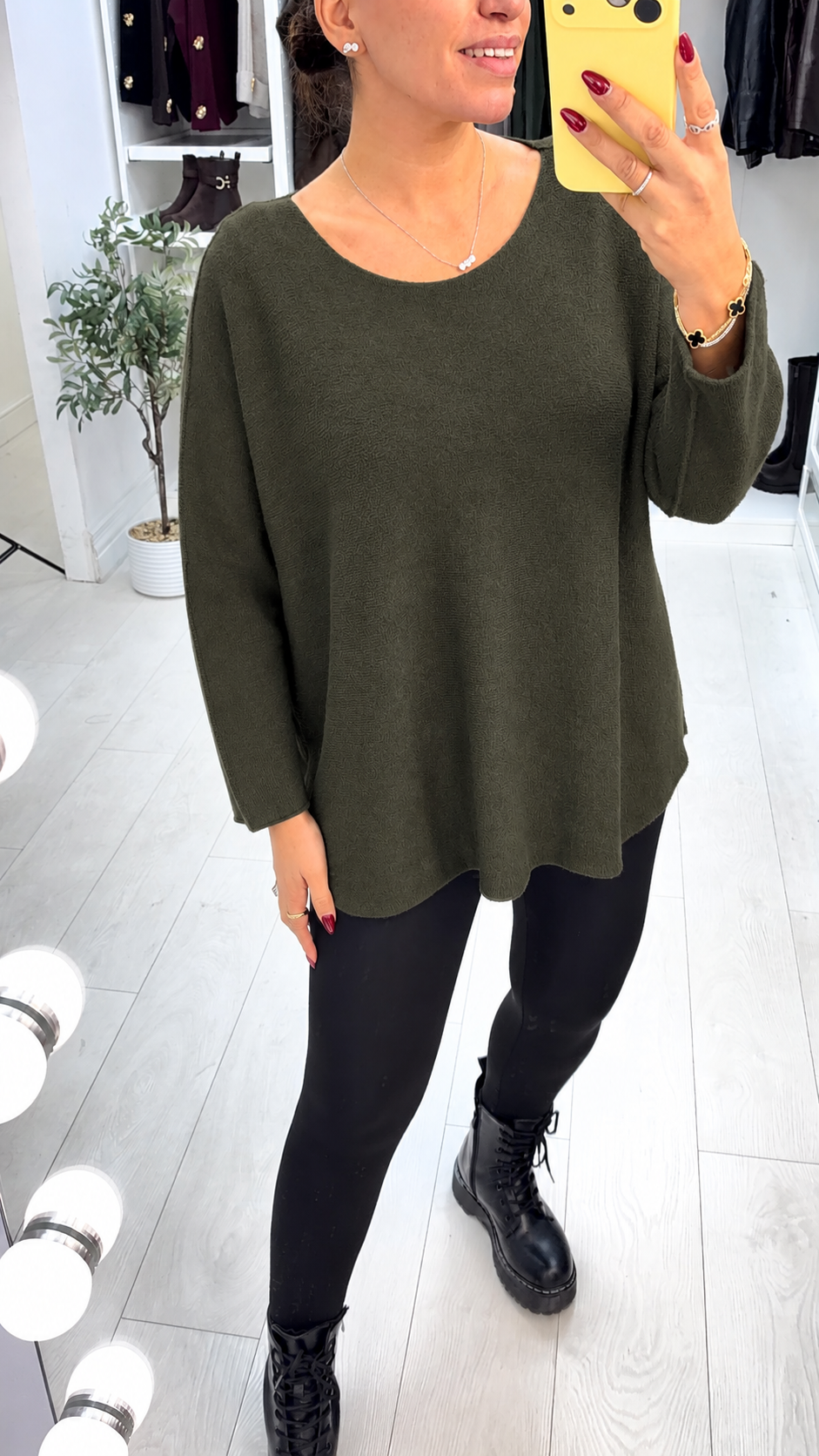 Adela Plain Loose Fit Jumper