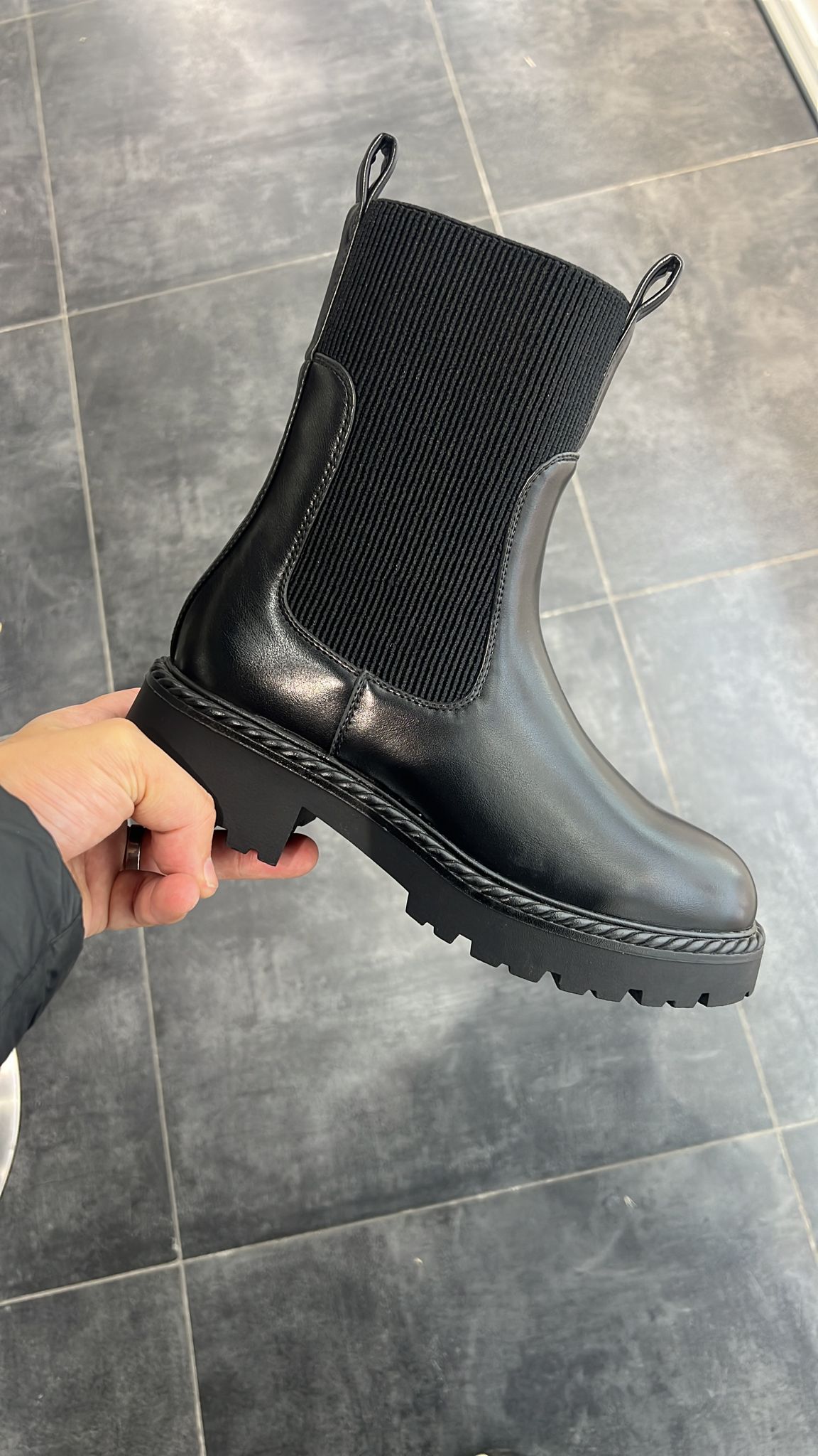 Ophelia Ribbed Sock Boot