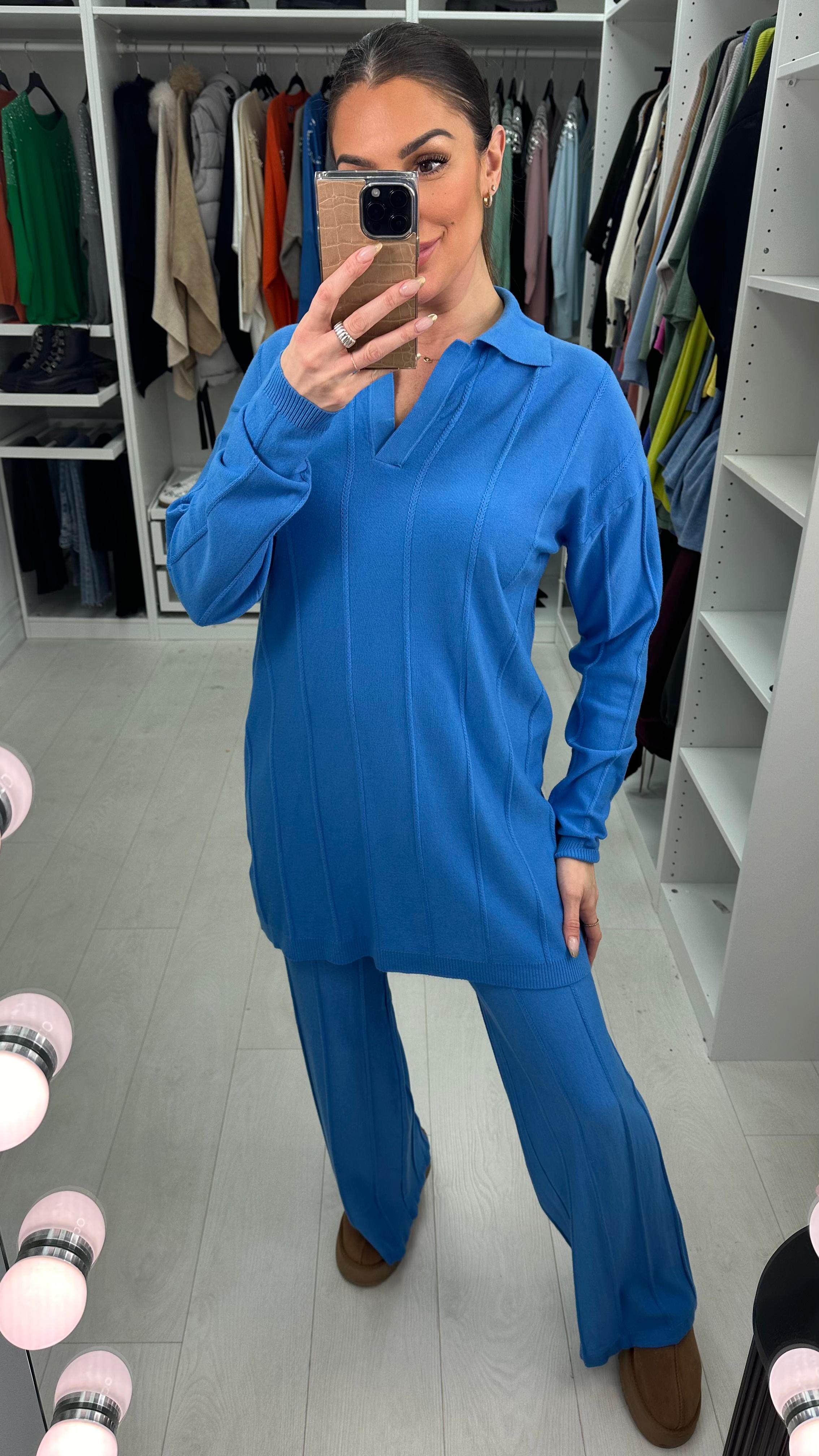 Althea Ribbed Collar Loungeset