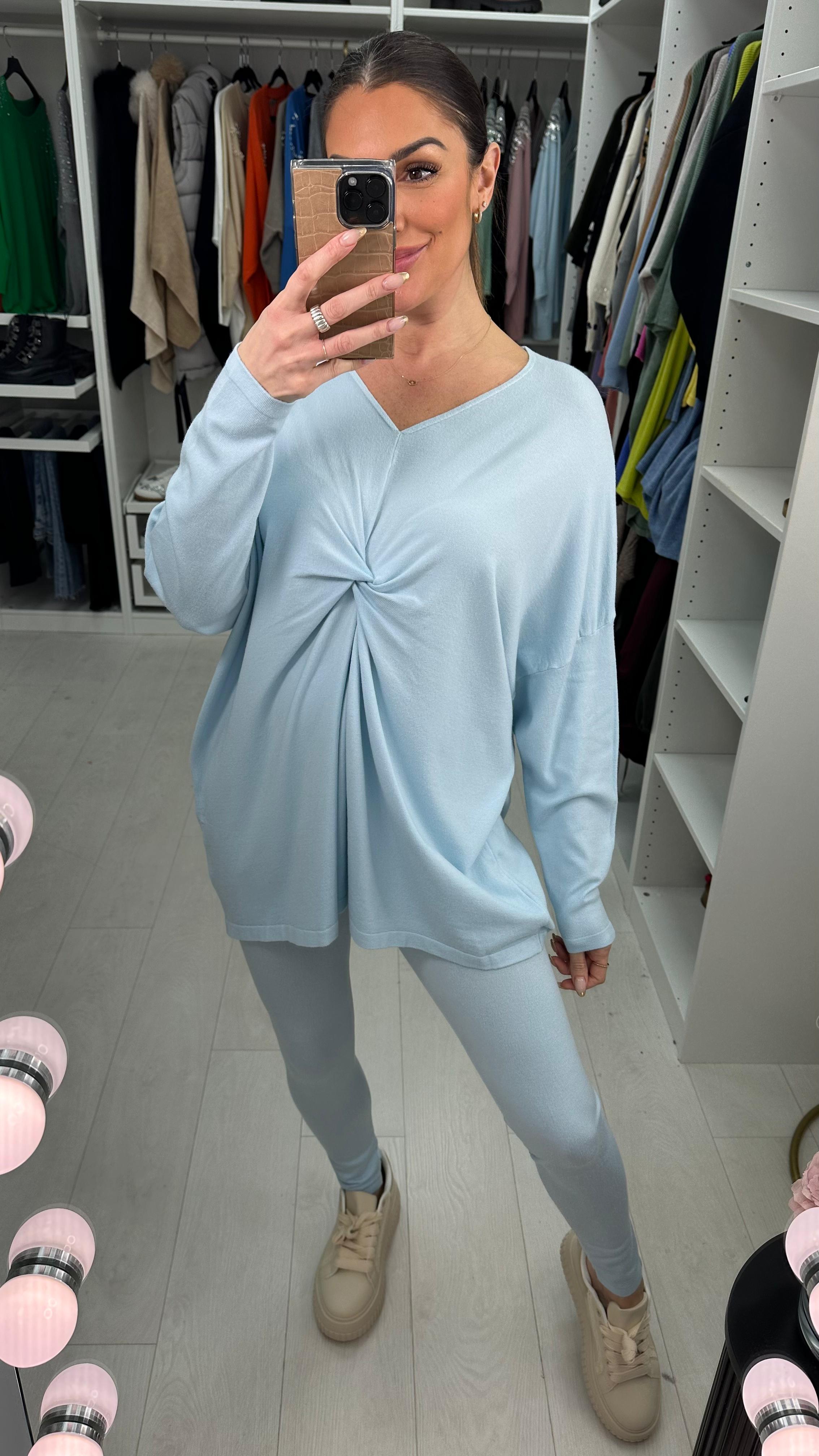 Casta Tie Knot Front Jumper & Leggings Set