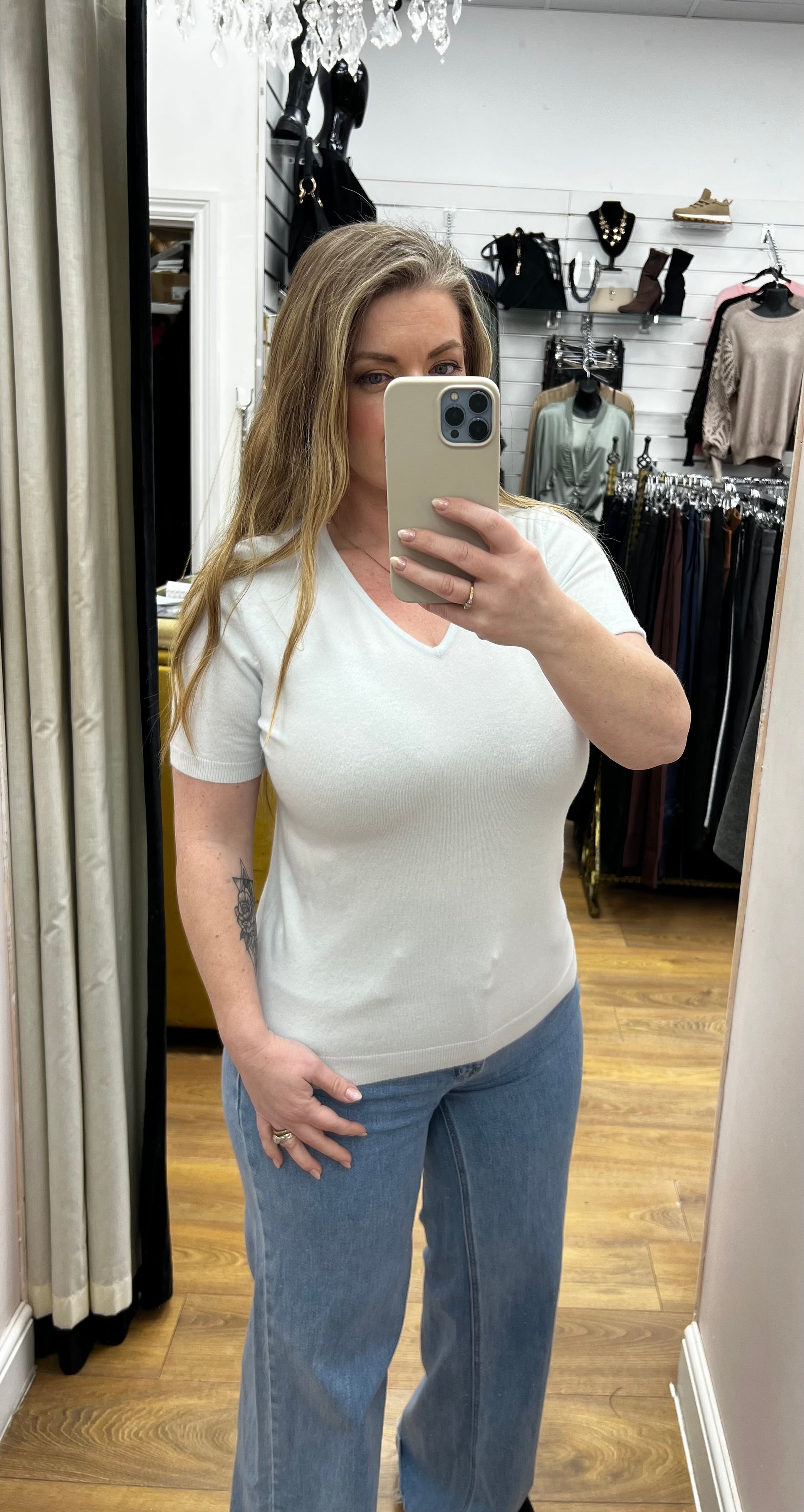 Evianna Plain Short Sleeve Jumper