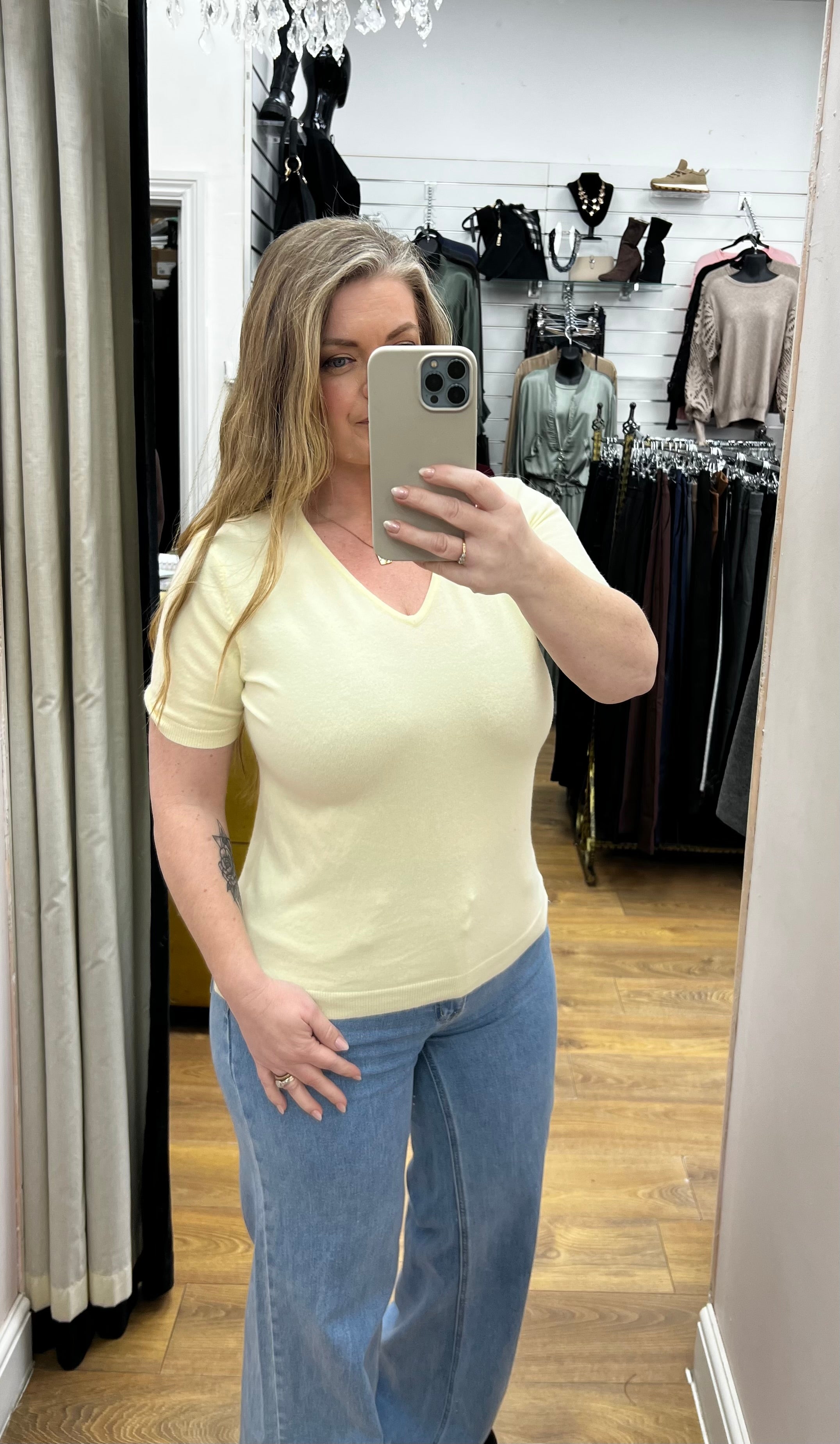 Evianna Plain Short Sleeve Jumper