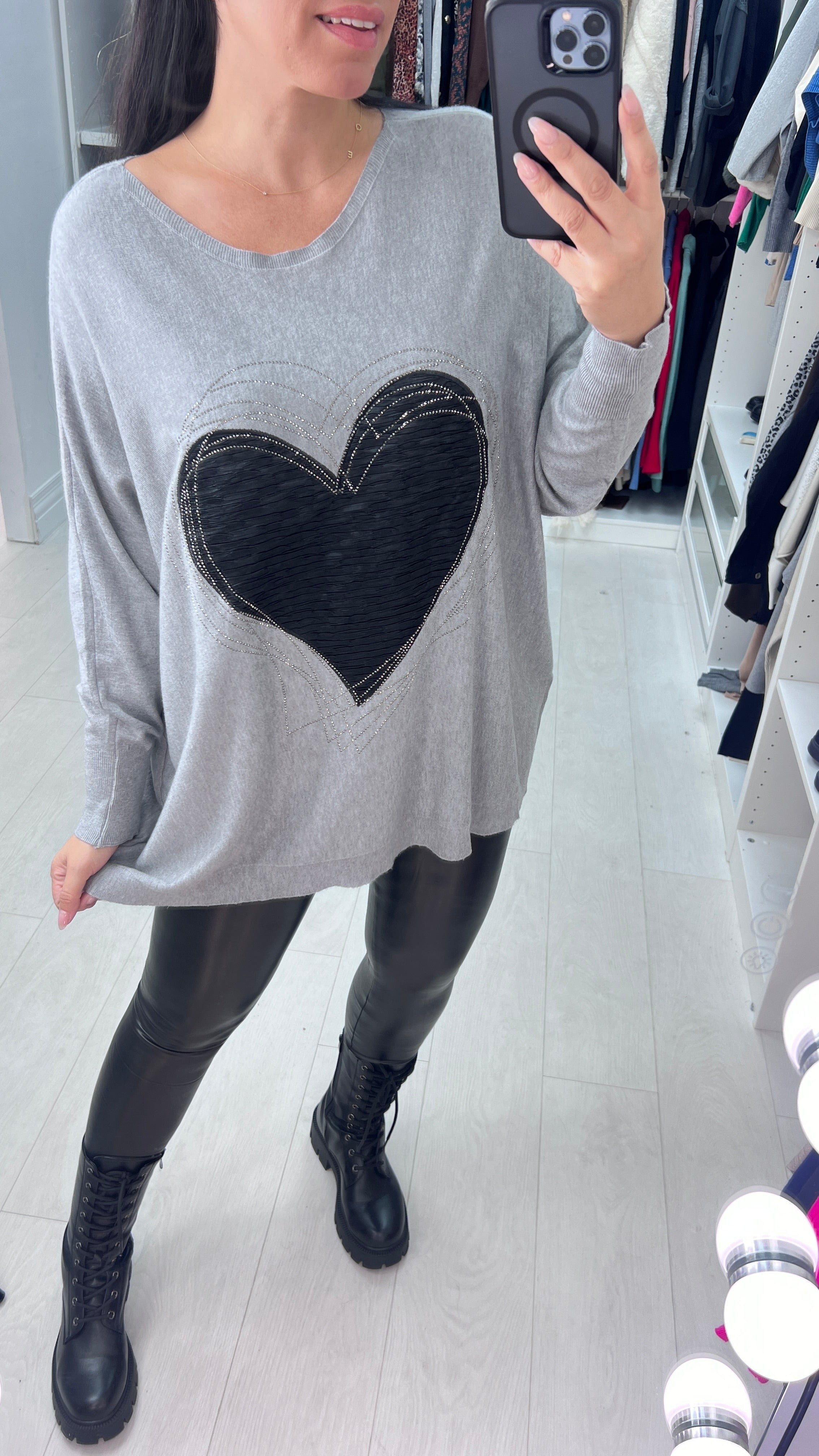 Shiloh Heart Design Knit Jumper