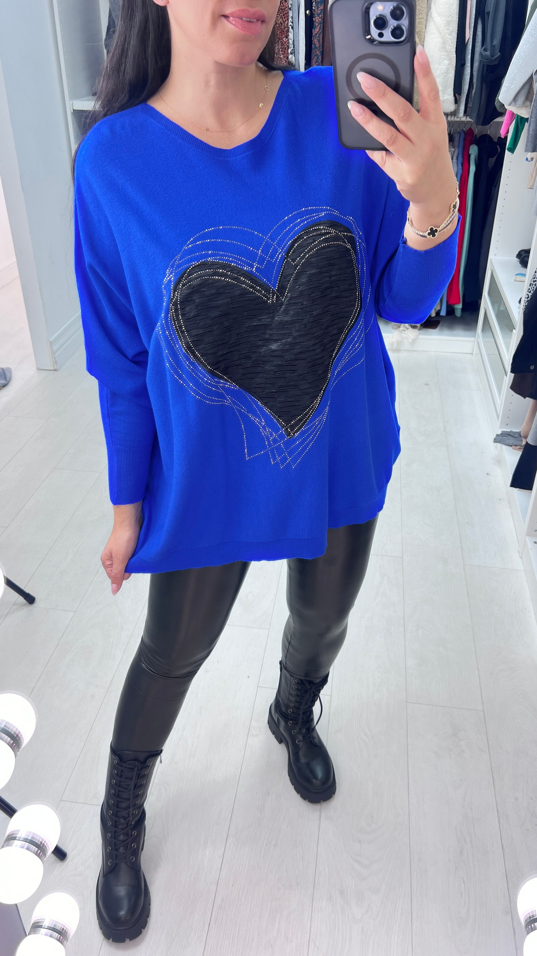 Shiloh Heart Design Knit Jumper